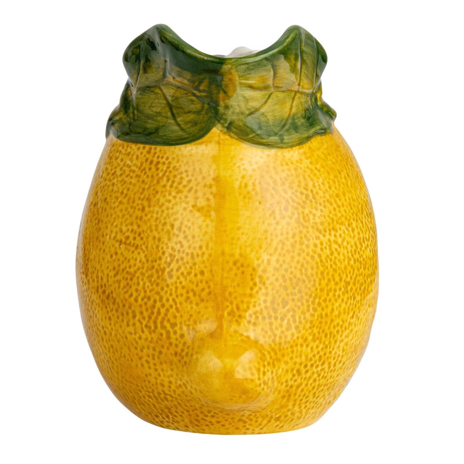 Hello Honey® 6.25" Sunny Orchard Stoneware Lemon Pitcher