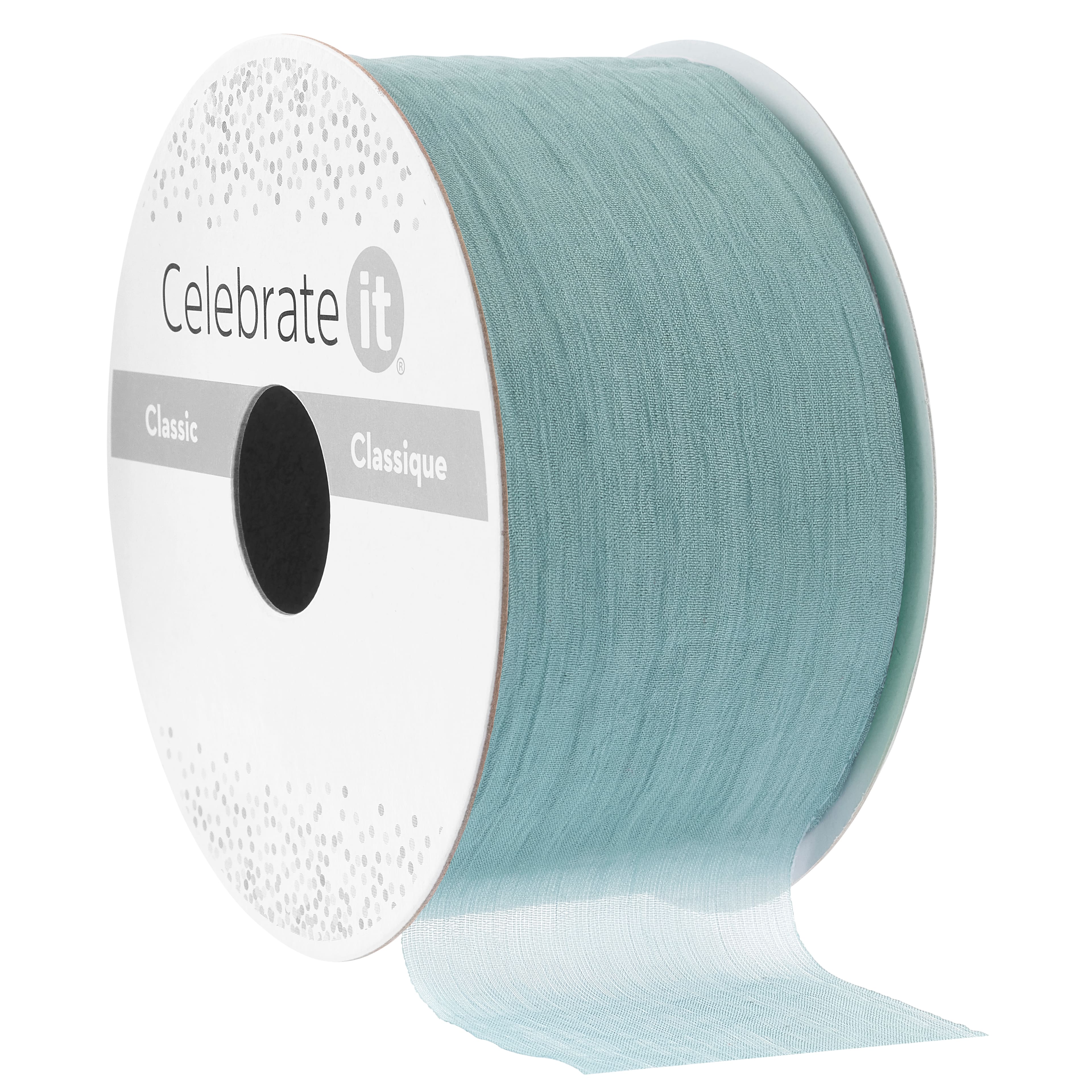 1.5&#x22; x 3yd. Crinkle Sheer Cut Edge Ribbon by Celebrate It&#x2122;