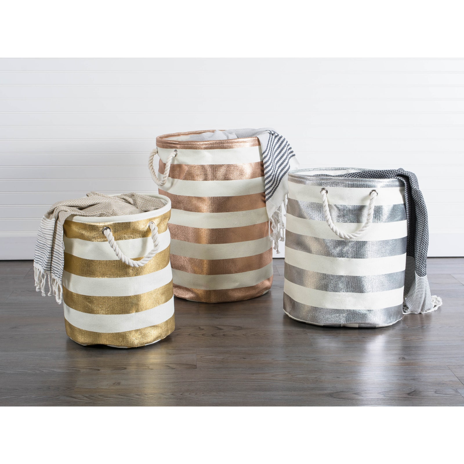 DII&#xAE; 14&#x22; Stripe Woven Paper Storage Bin