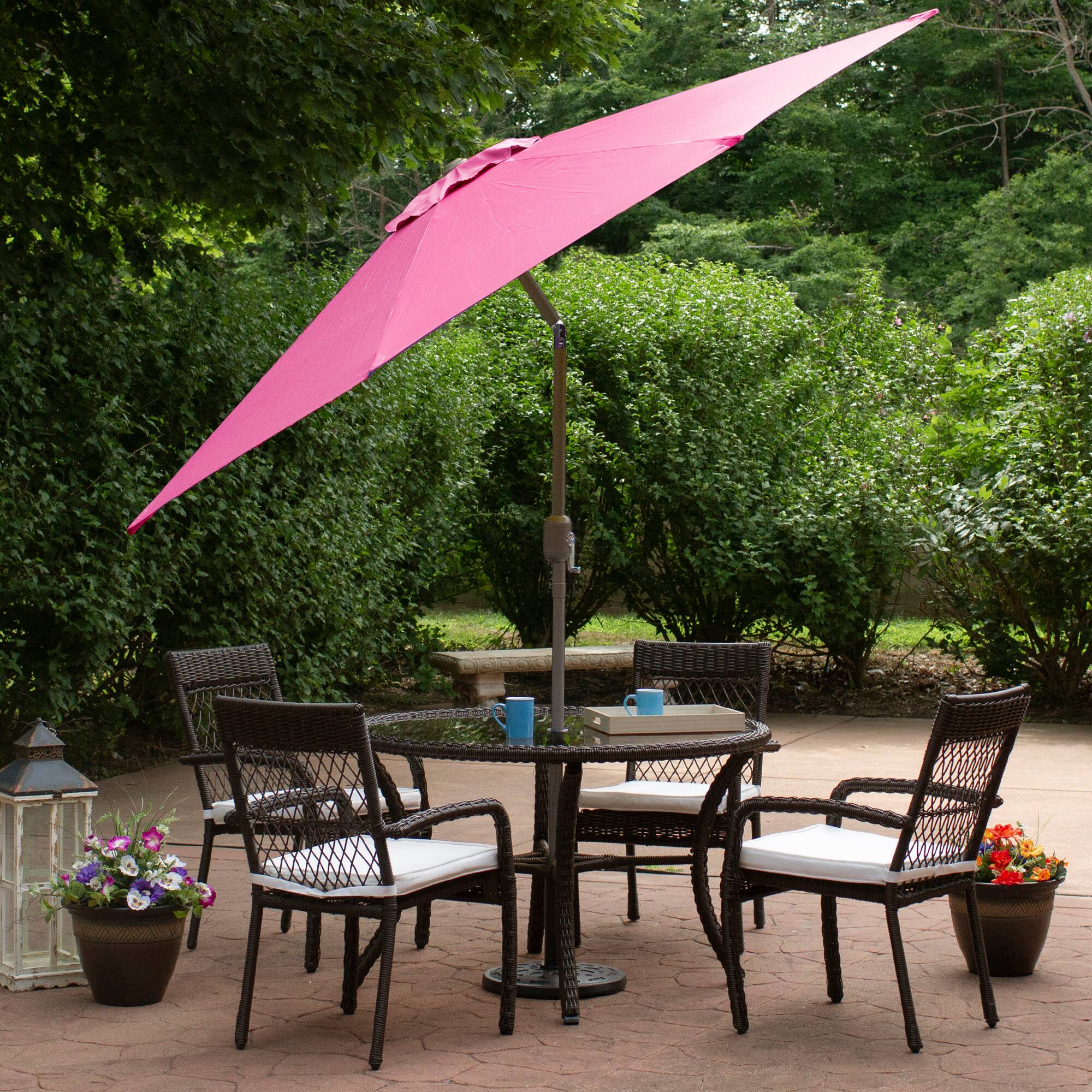 9ft. Outdoor Patio Market Umbrella with Hand Crank & Tilt