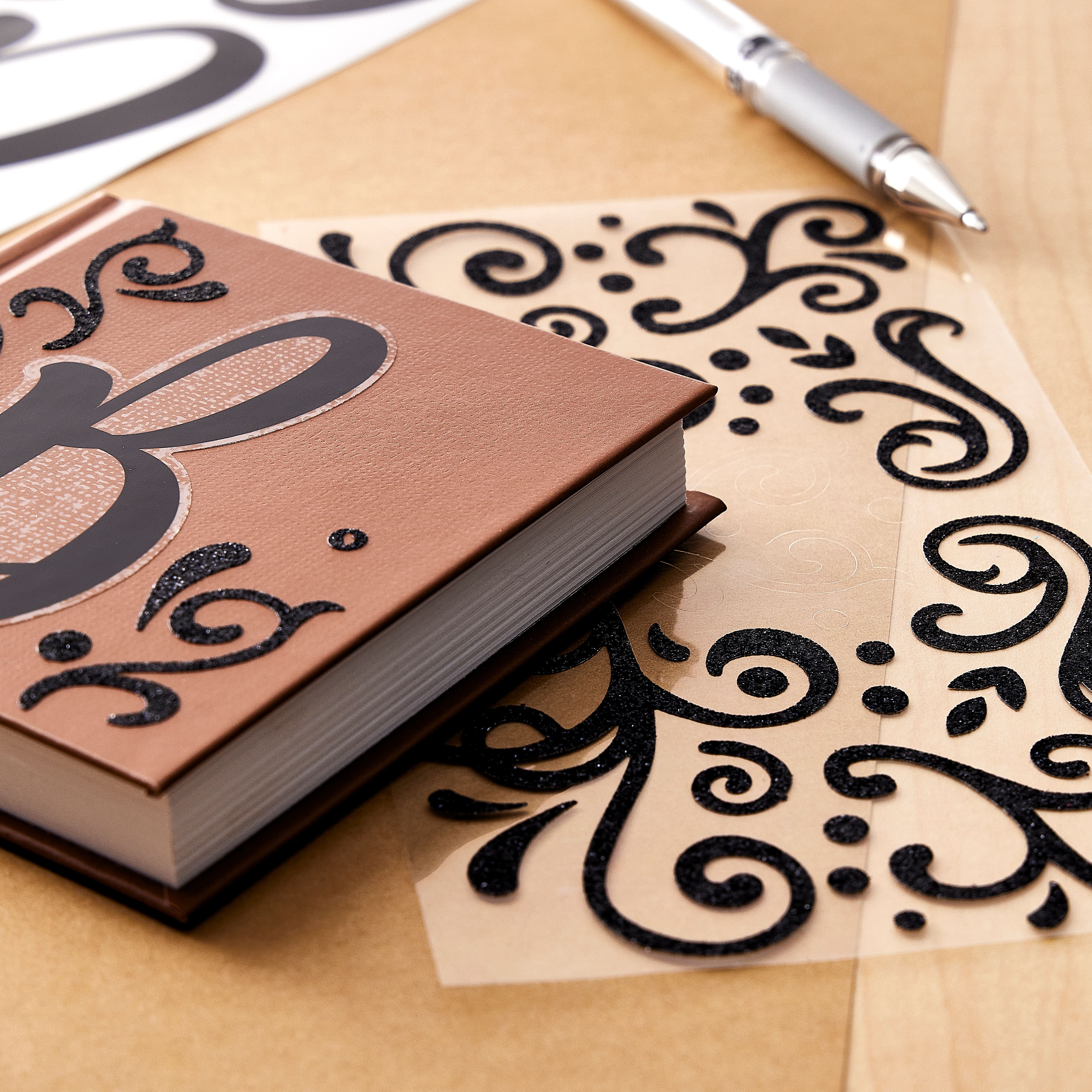 Black Glitter Swirl Stickers by Recollections™