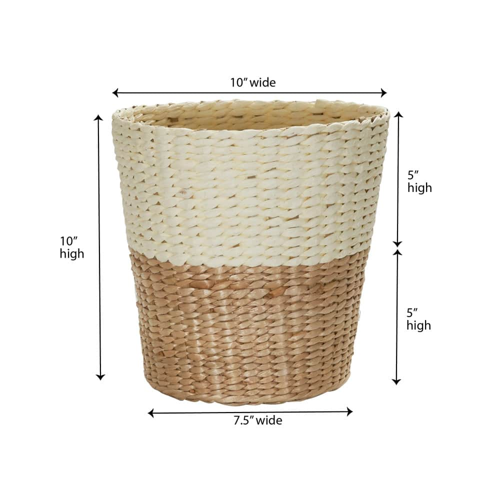 Household Essentials Natural Woven Paper Rope Waste Basket