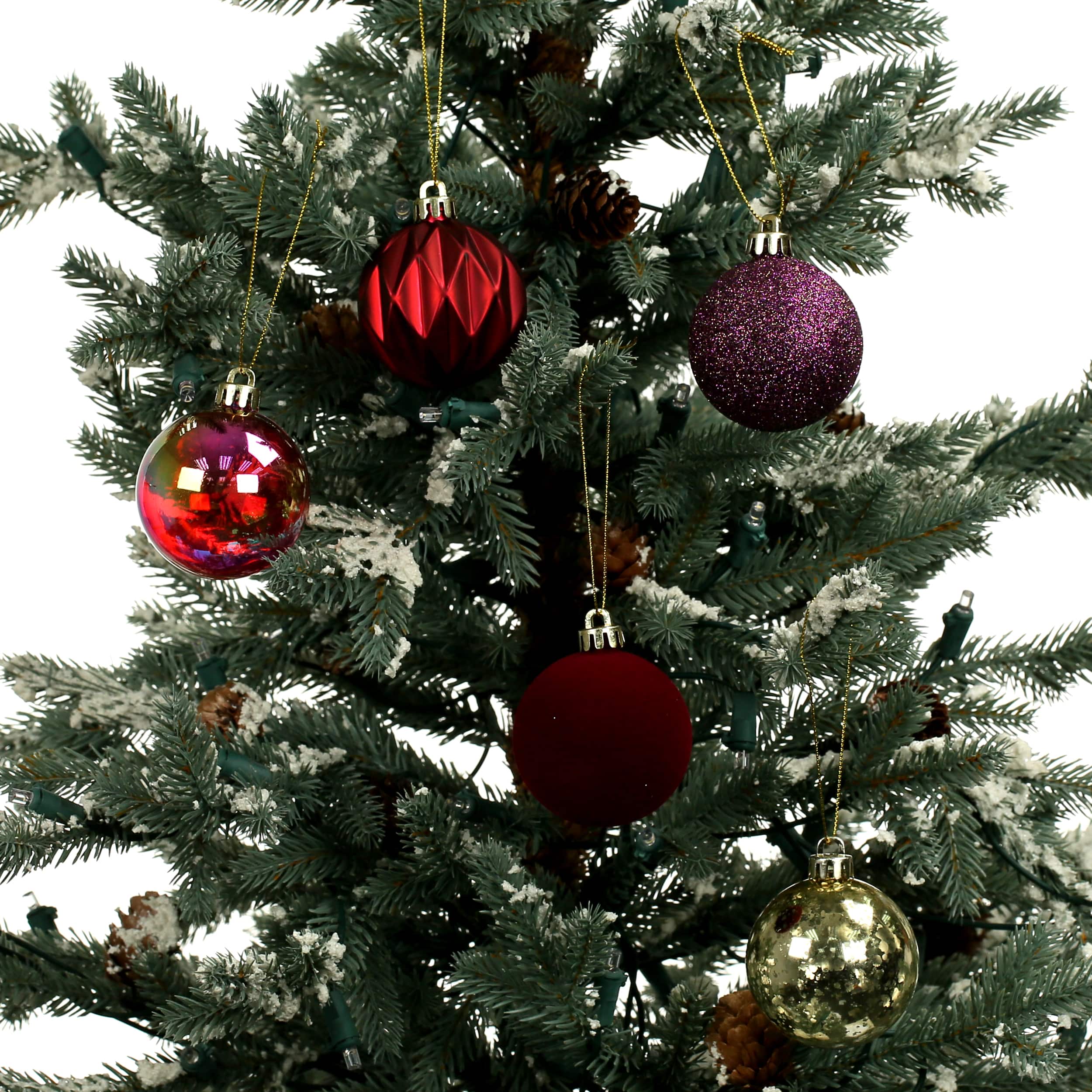5 Pack 2.2&#x22; Burgundy Shatterproof Ball Ornaments by Ashland&#xAE;