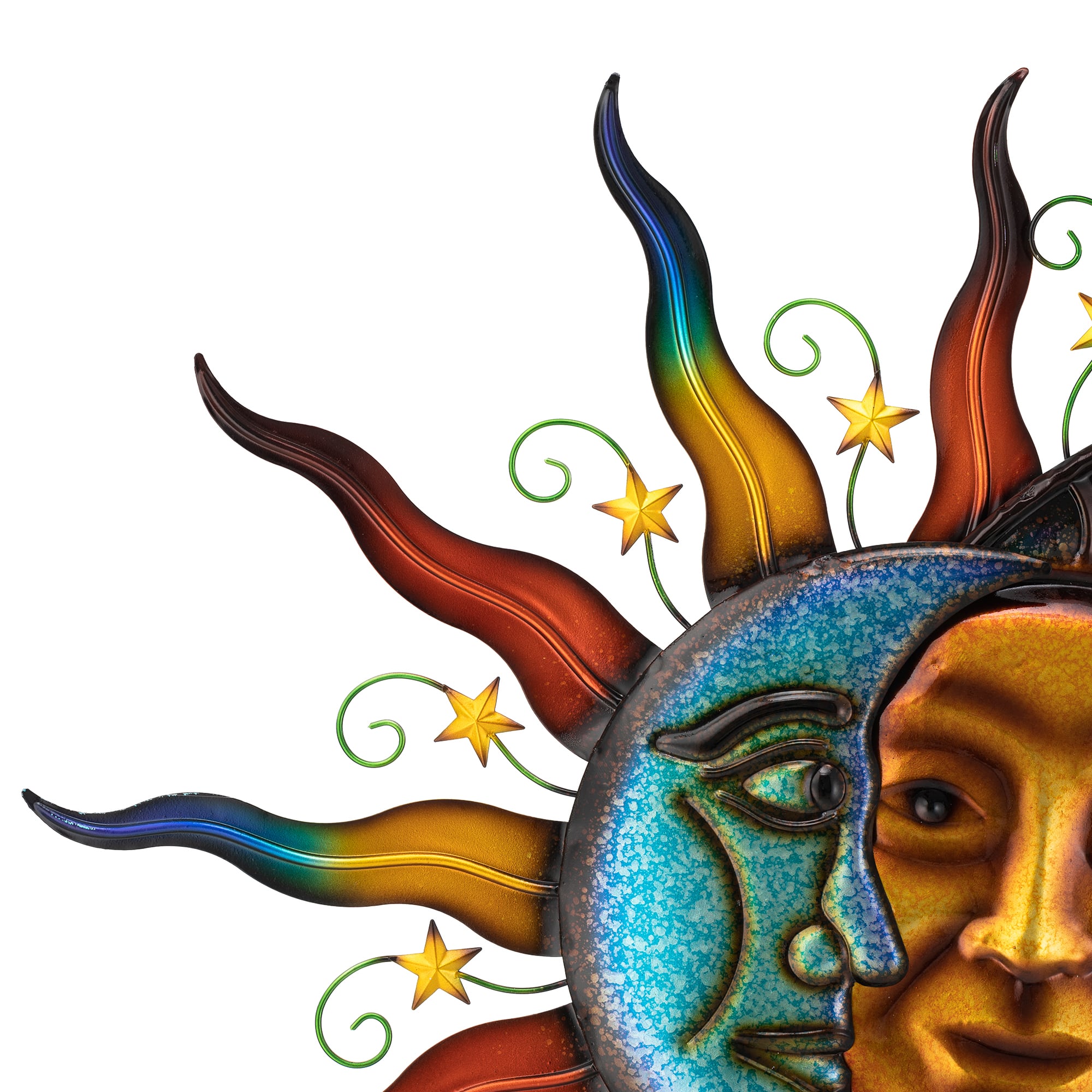 Glitzhome&#xAE; 33.5&#x22; Metal Sun &#x26; Moon Wall D&#xE9;cor