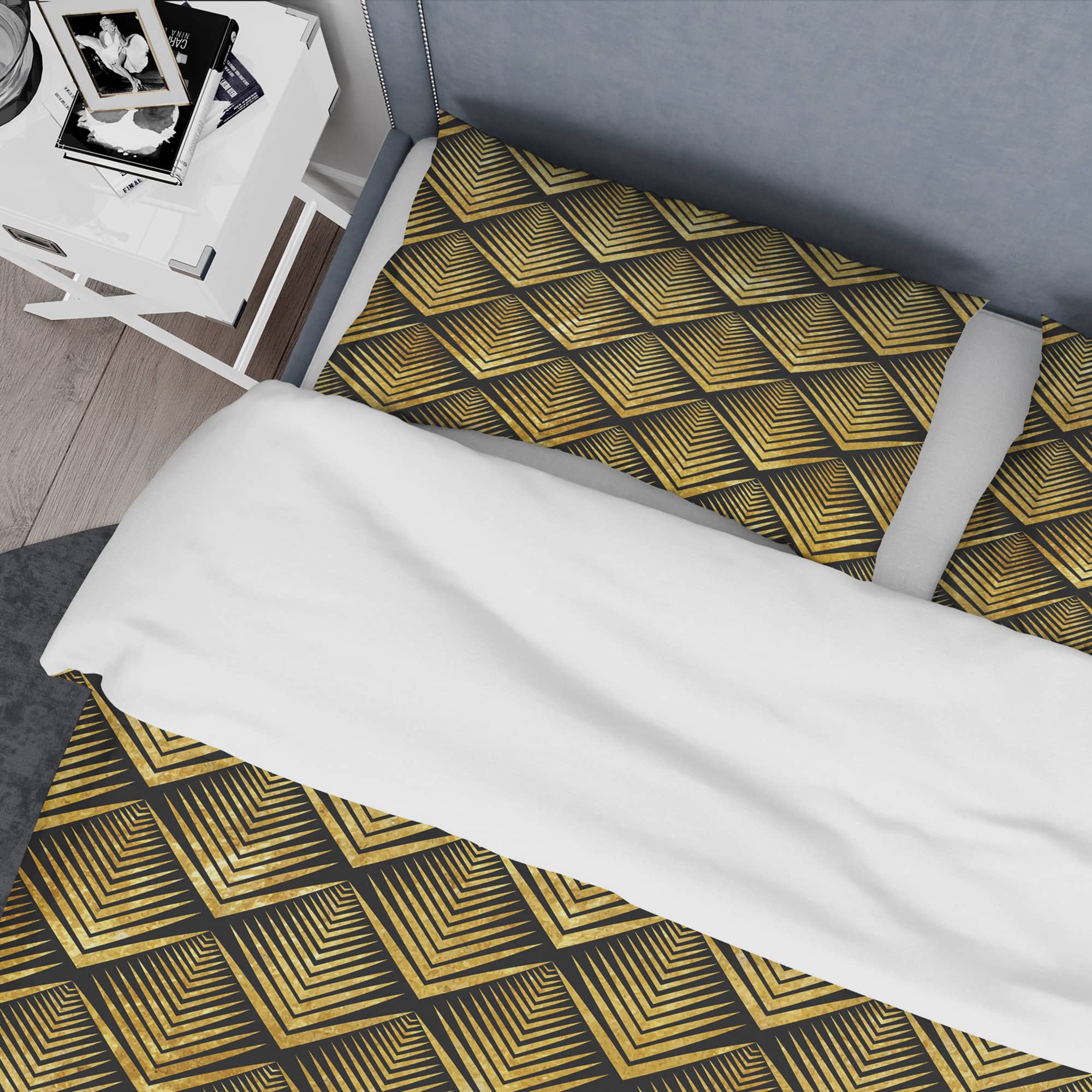 Designart 'Art Deco Seal pattern' Mid-Century Duvet Cover Set