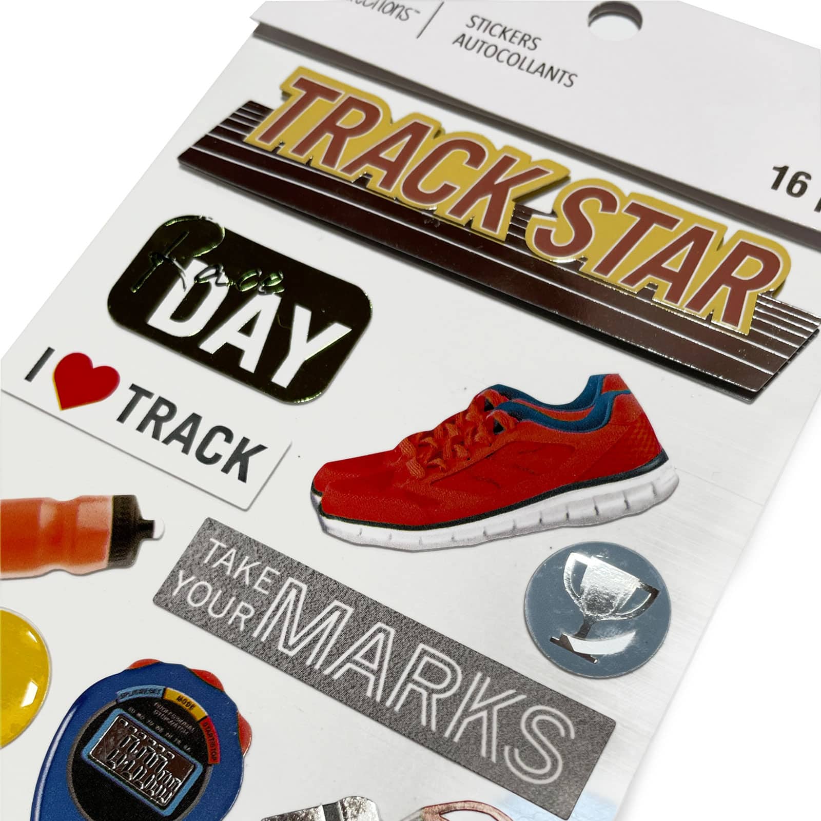 12 Pack: Track Star Dimensional Stickers by Recollections™