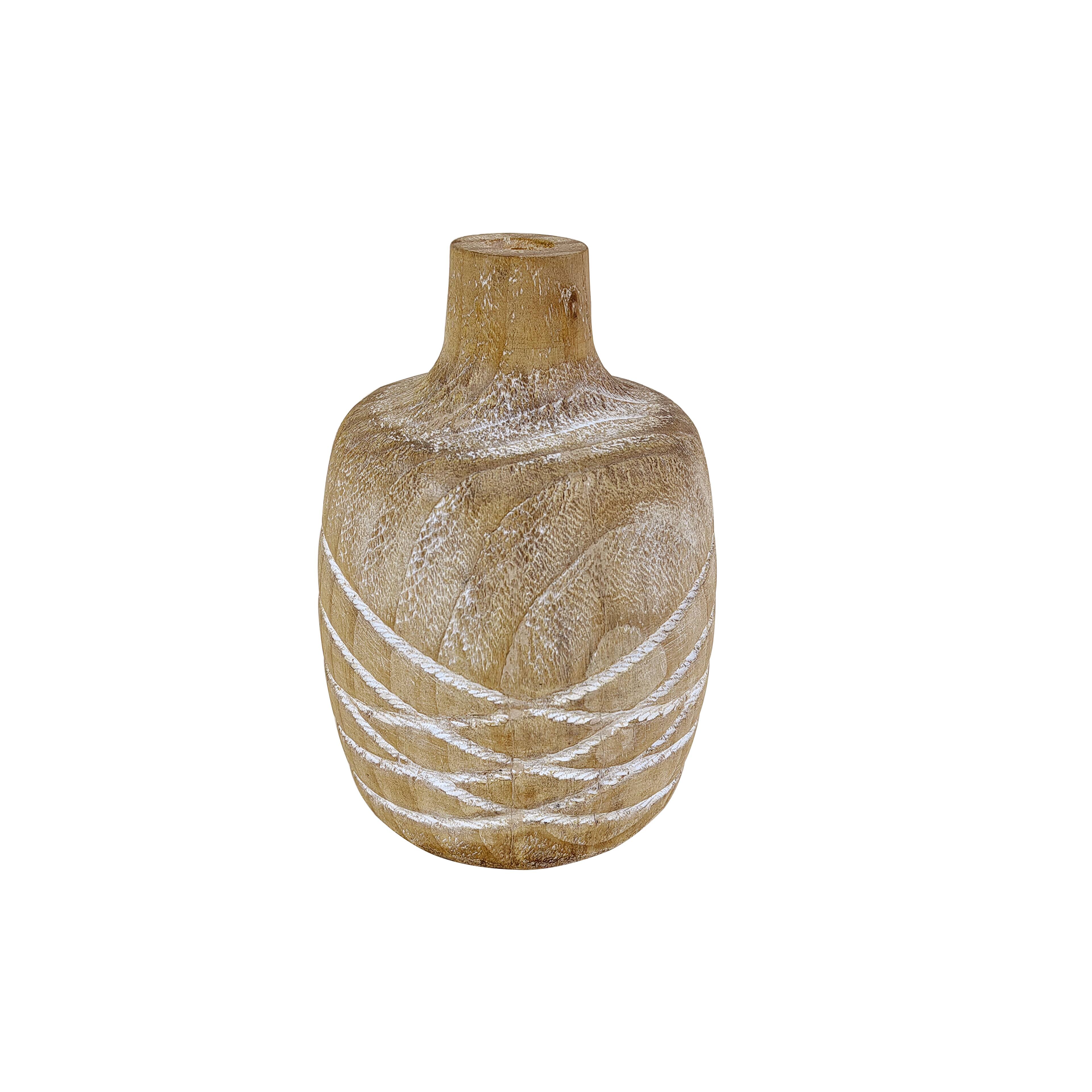 Vase en bois sculpté de 21 cm d’Ashland Michaels