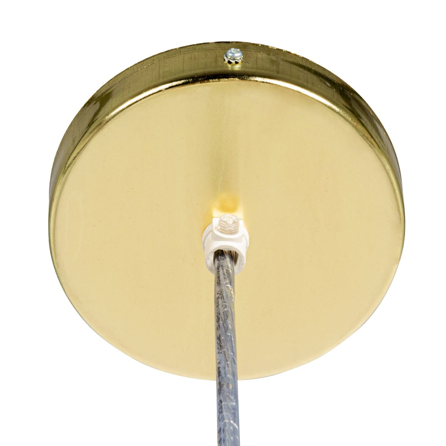 Hello Honey&#xAE; Marina Natural Capiz &#x26; Gold Metal Orb Pendant Ceiling Light