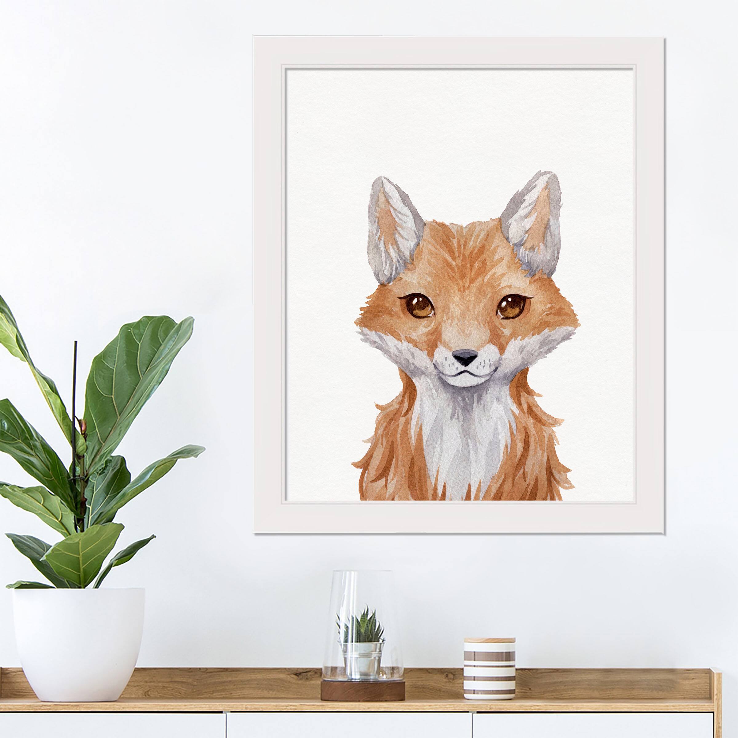 Baby Animal Framed Print Wall Hanging