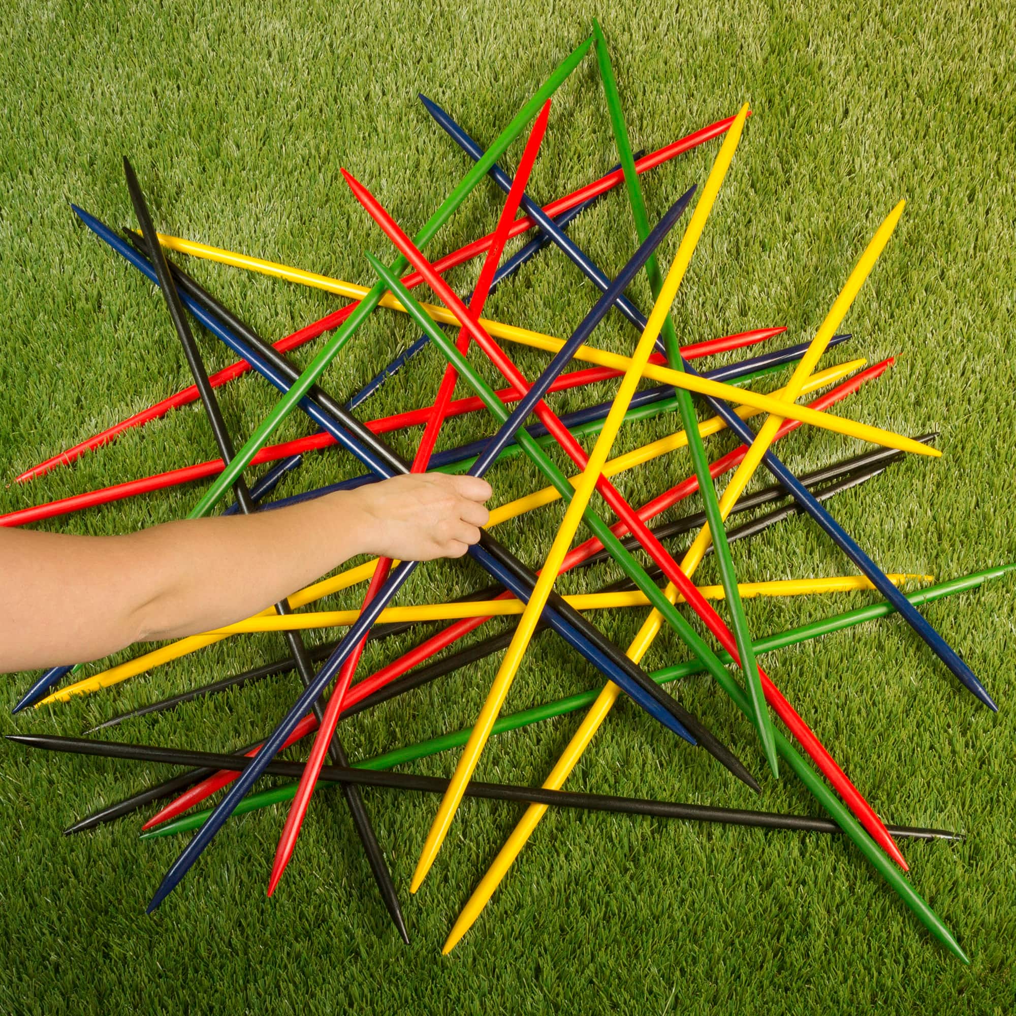 Toy Time Jumbo Pick Up Sticks Classic Wooden Game Set