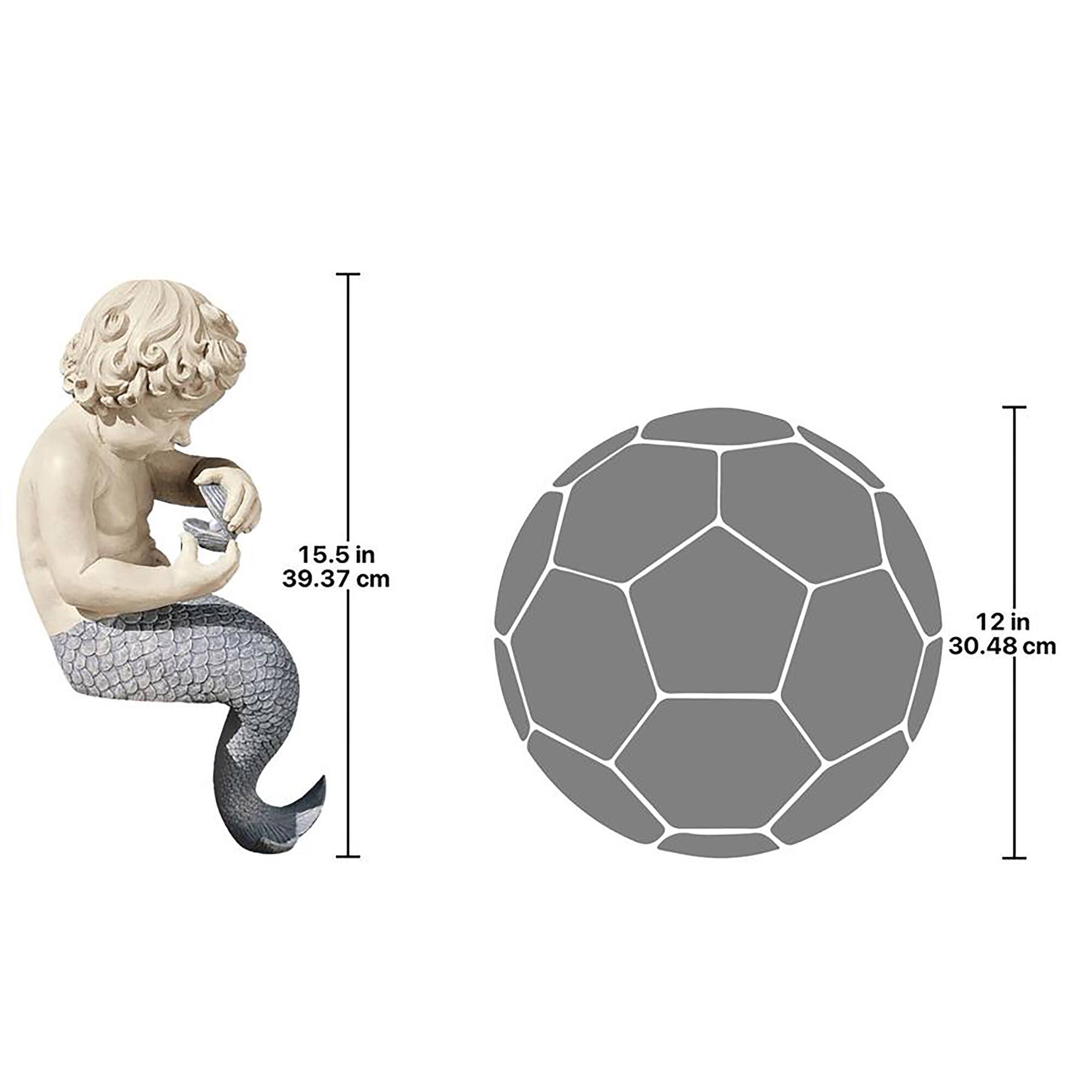 Design Toscano&#xAE; 15.5&#x22; The Ocean&#x27;s Little Treasures Mermaid Statue