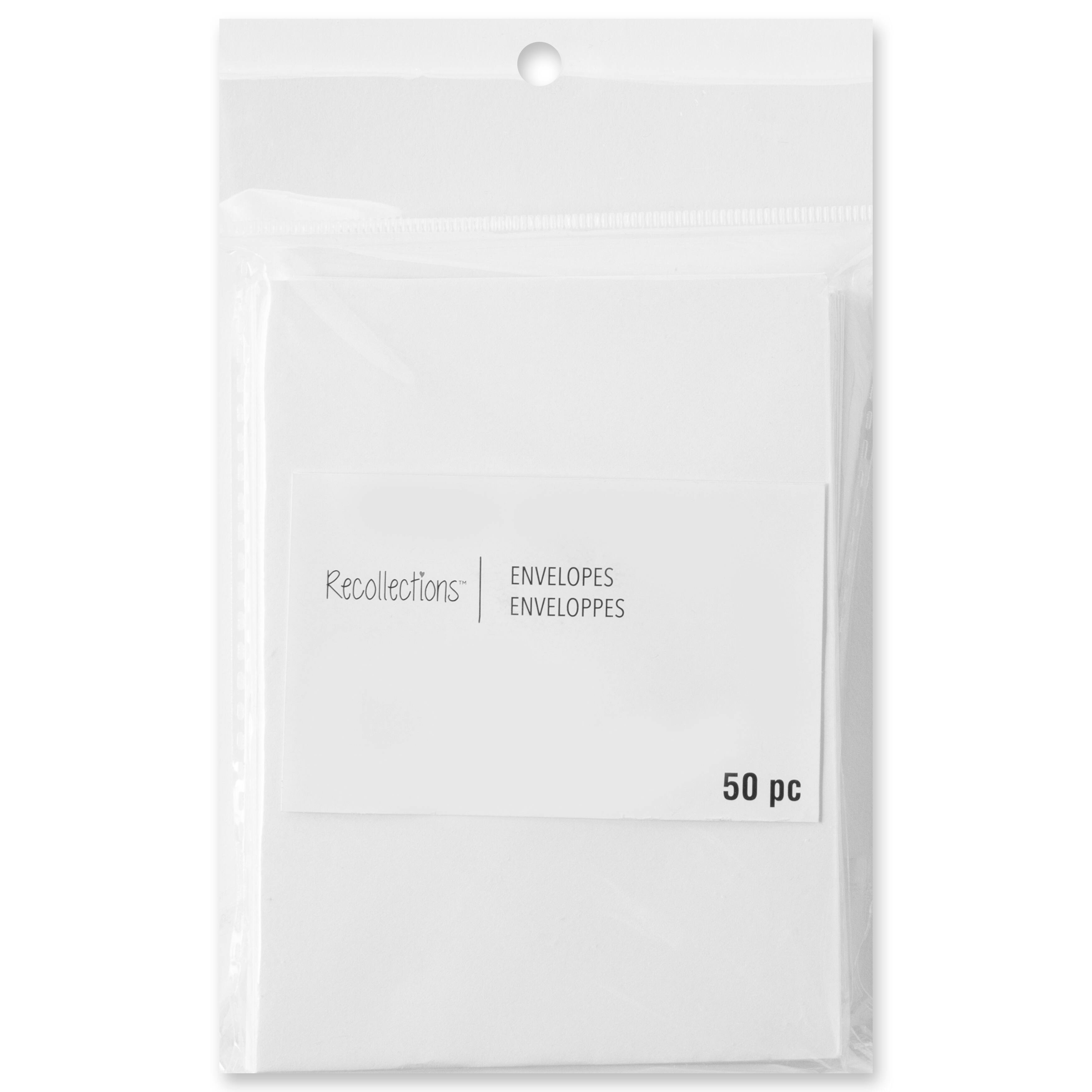 12 Packs: 50 ct. (60 total) 3.625&#x22; x 5.125&#x22; White 4 Bar Envelopes by Recollections&#x2122;