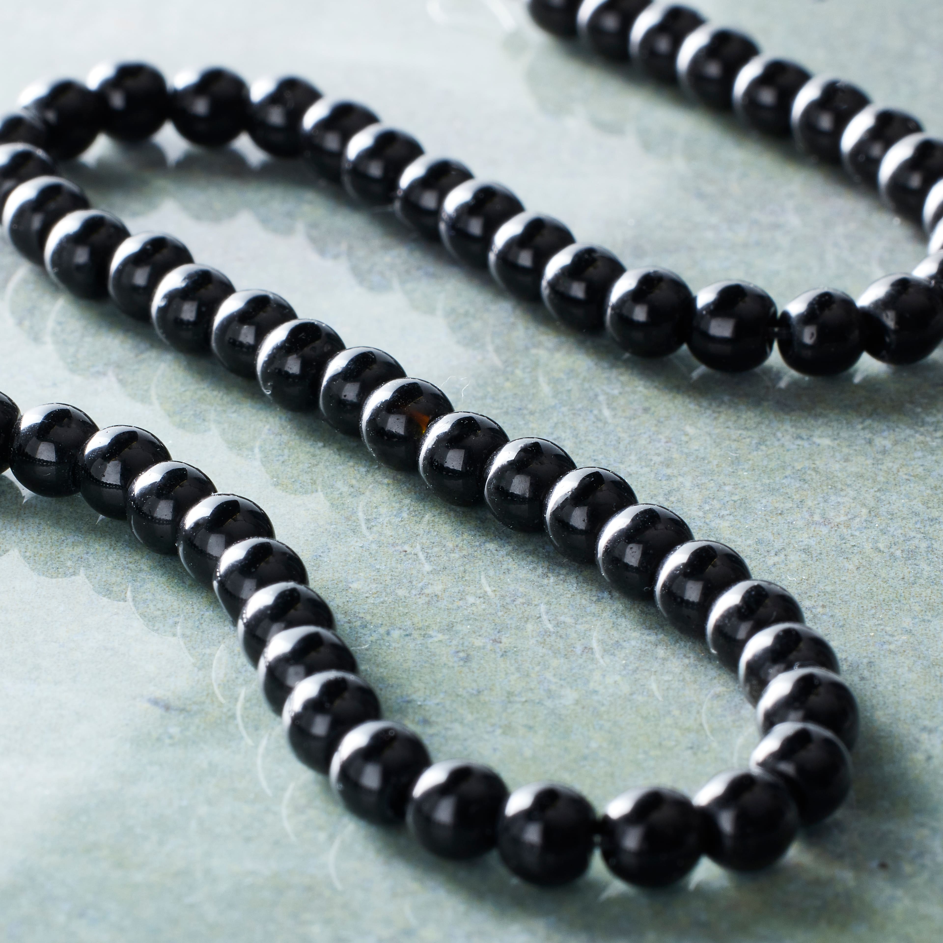 Round Black Jasper Beads, 4mm by Bead Landing&#x2122;