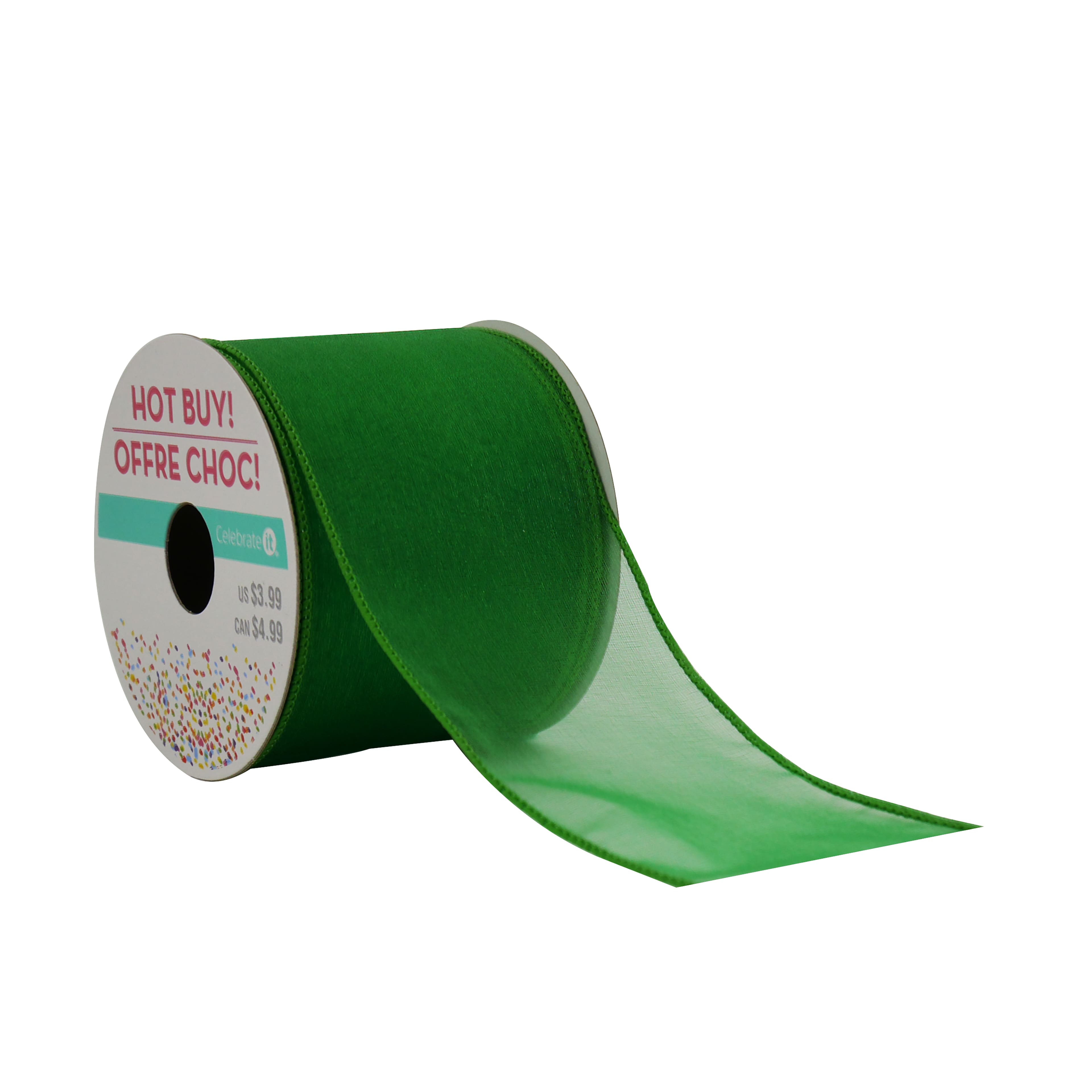 2.5&#x22; x 3yd. Sheer Wired Ribbon by Celebrate It&#xAE; Hot Buy!