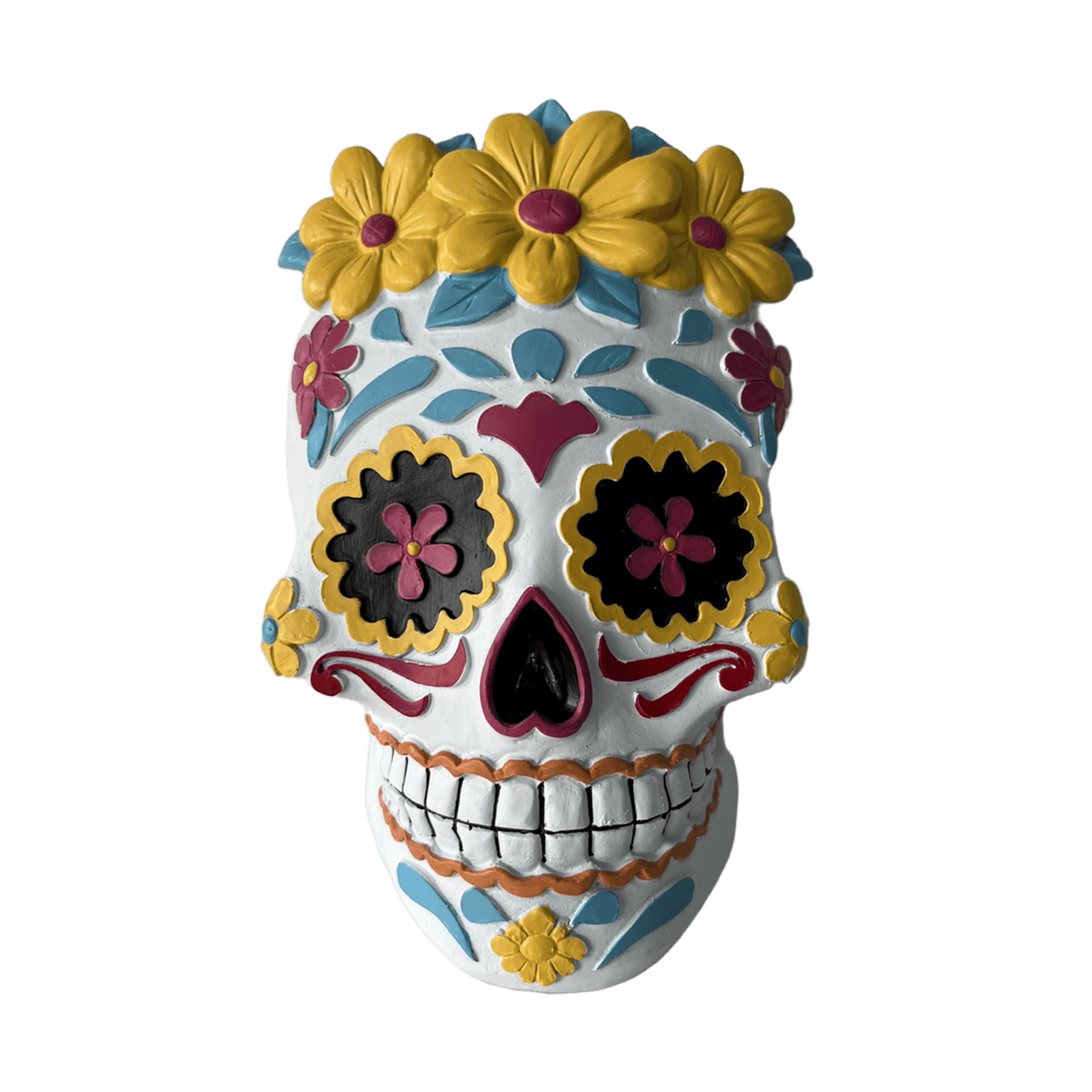 8.75&#x22; Sugar Skull with Flower Crown Tabletop D&#xE9;cor by Ashland&#xAE;