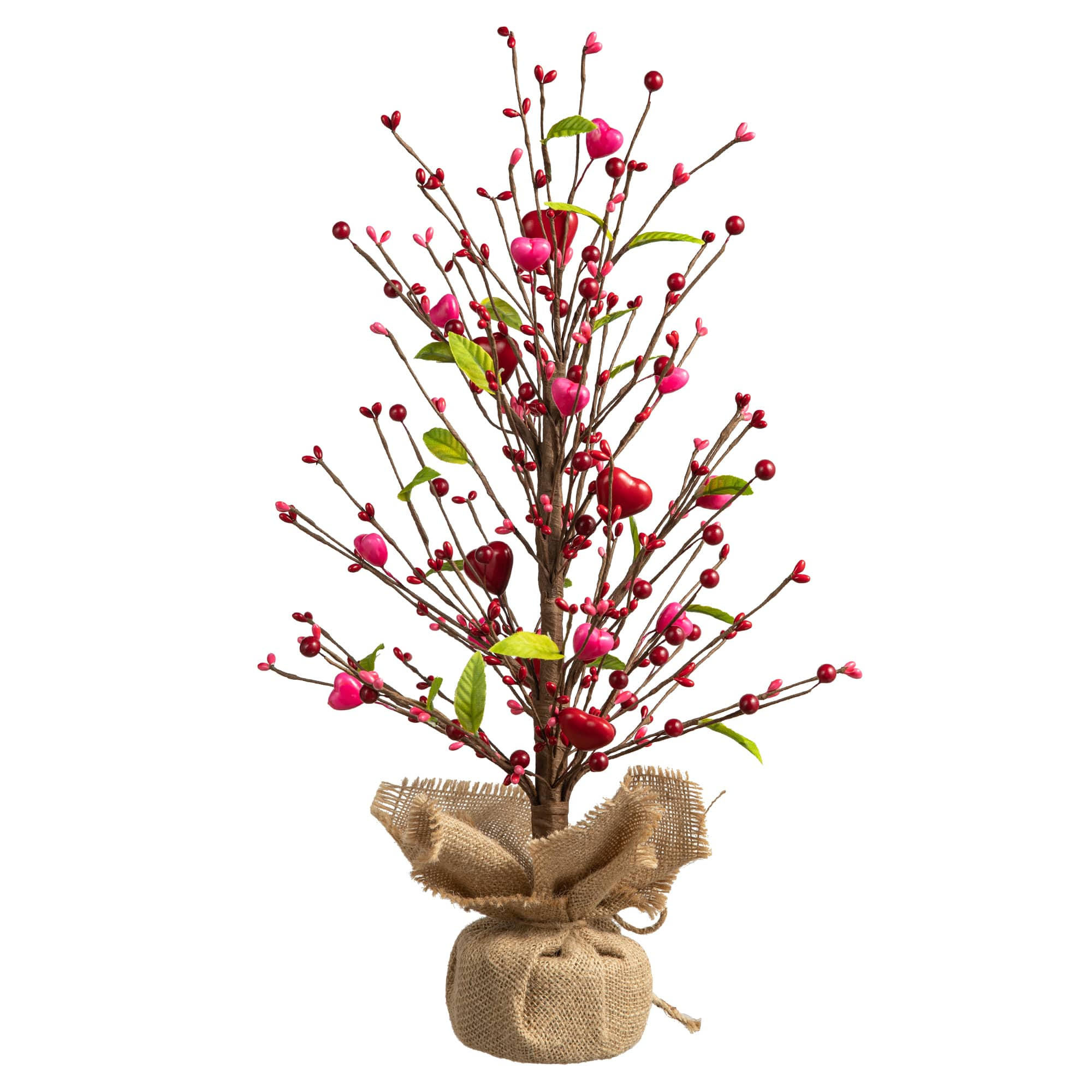 Glitzhome&#xAE; 20&#x22; Valentine&#x27;s Berry Heart Table Tree