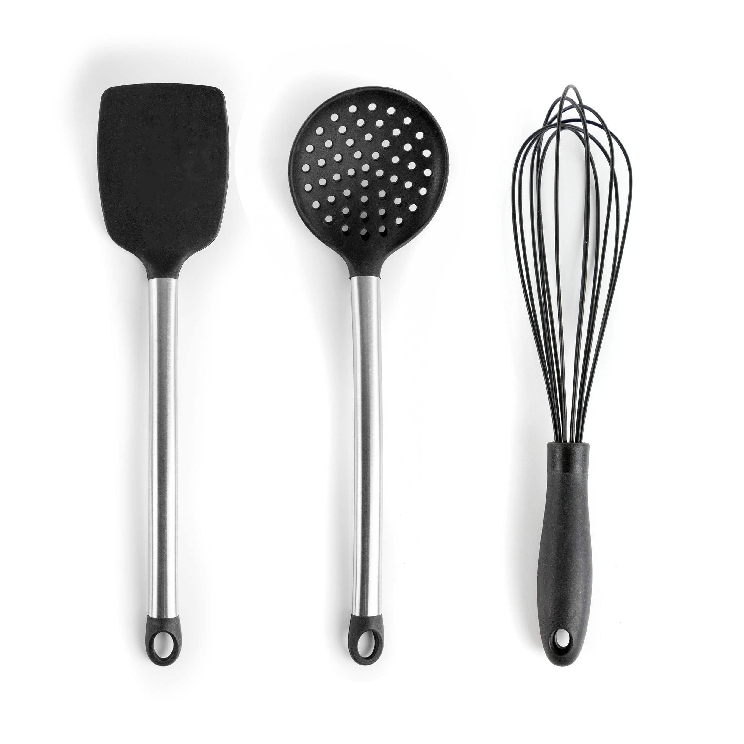 MegaChef Gray Silicone & Stainless Steel Cooking Utensils Set, 14ct.