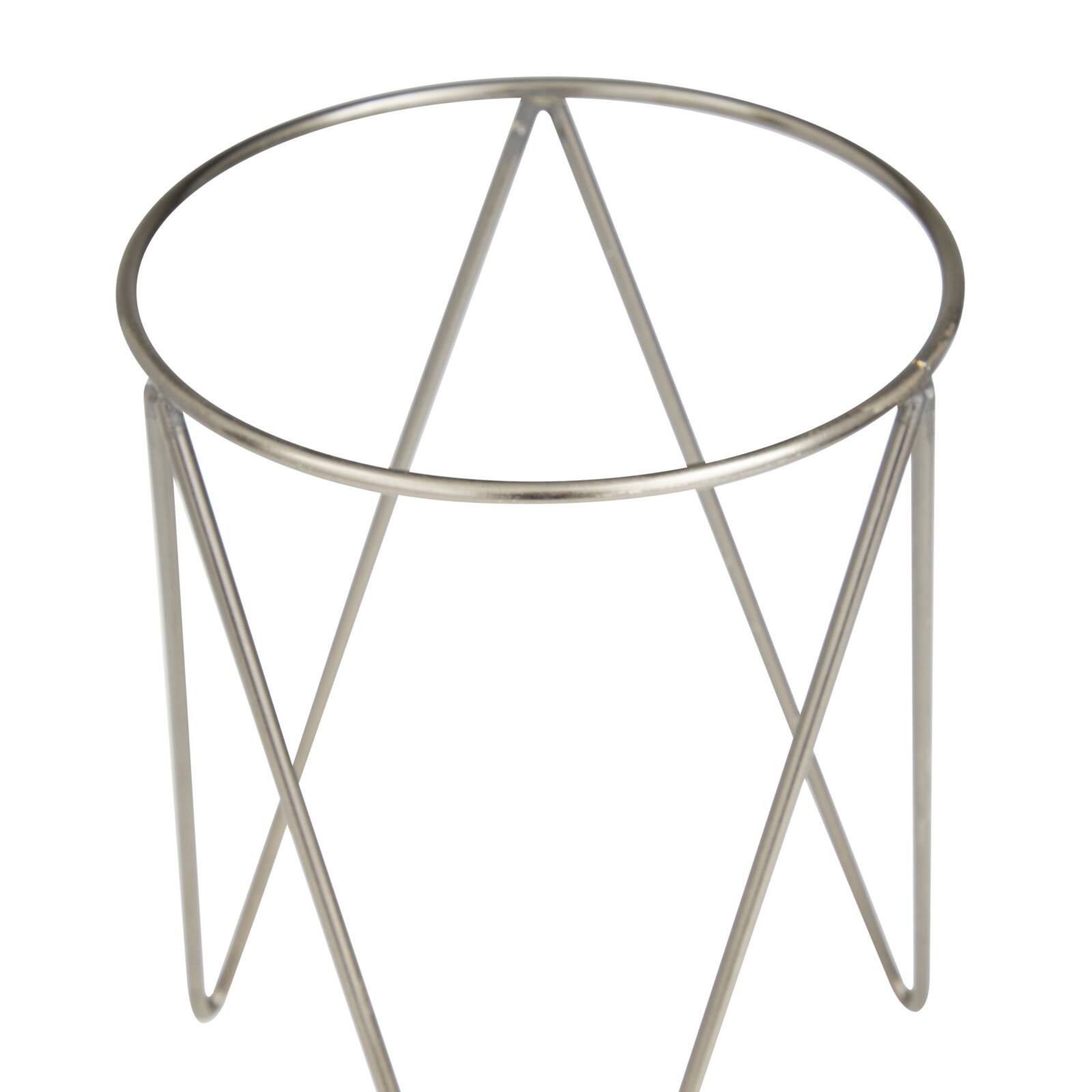 Silver Modern Planter, Set of 2" 7", 7"