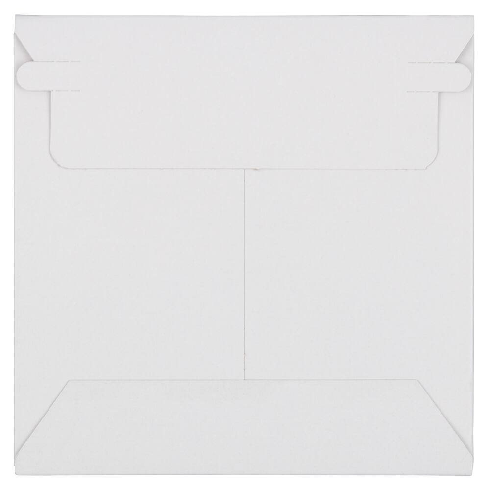 JAM Paper 6" x 6" White Flat Photo Mailer Peel & Seal Closure Envelopes, 6ct.