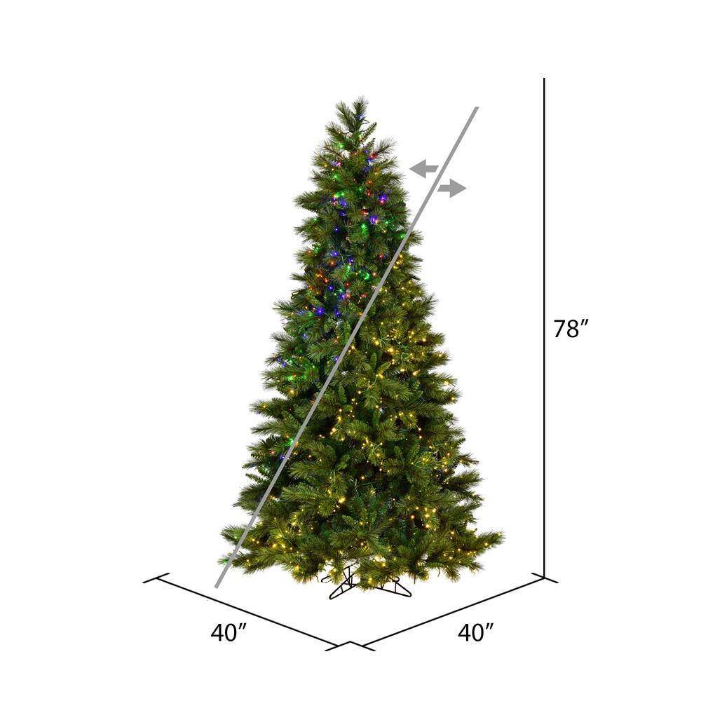 6.5ft. Pre-Lit Brighton Pine Artificial Christmas Tree, Color Changing LED Lights