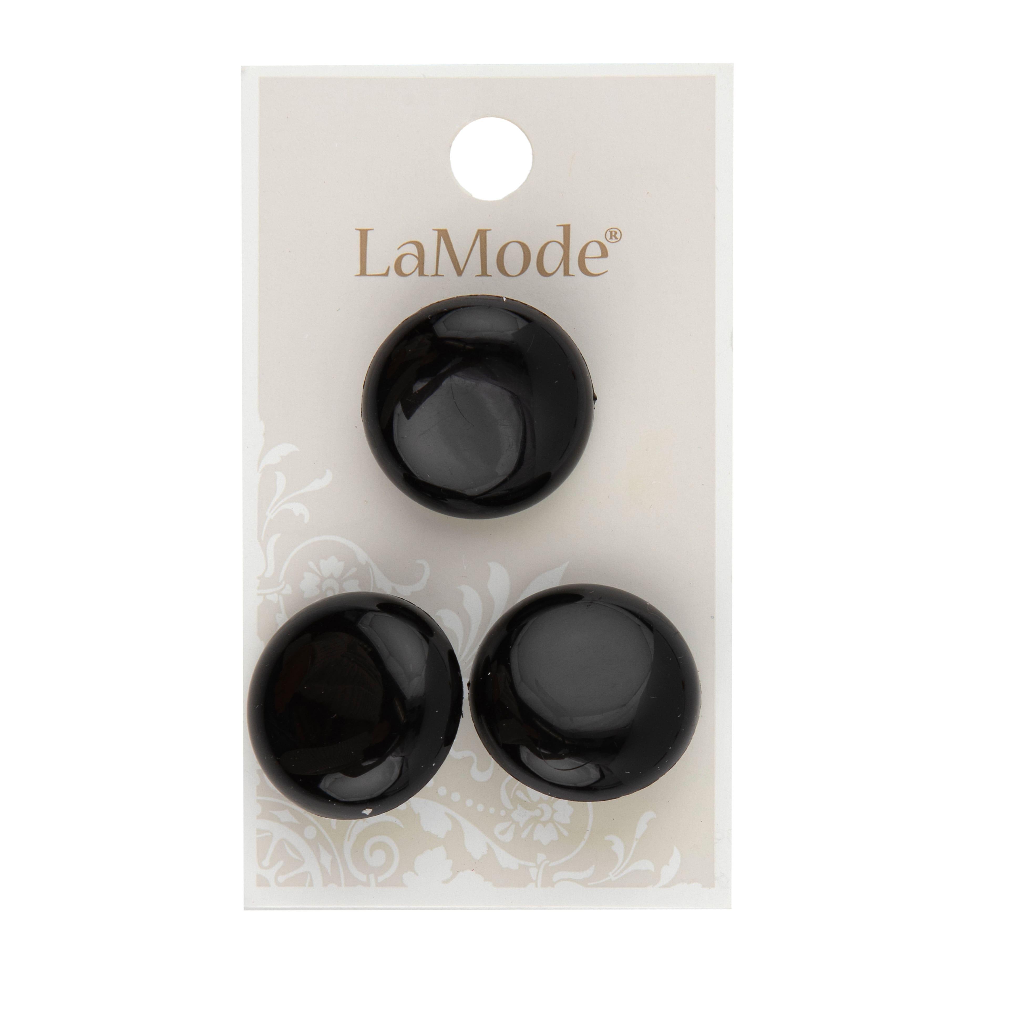 LaMode&#xAE; 7/8&#x22; Black Shank Buttons, 3ct.