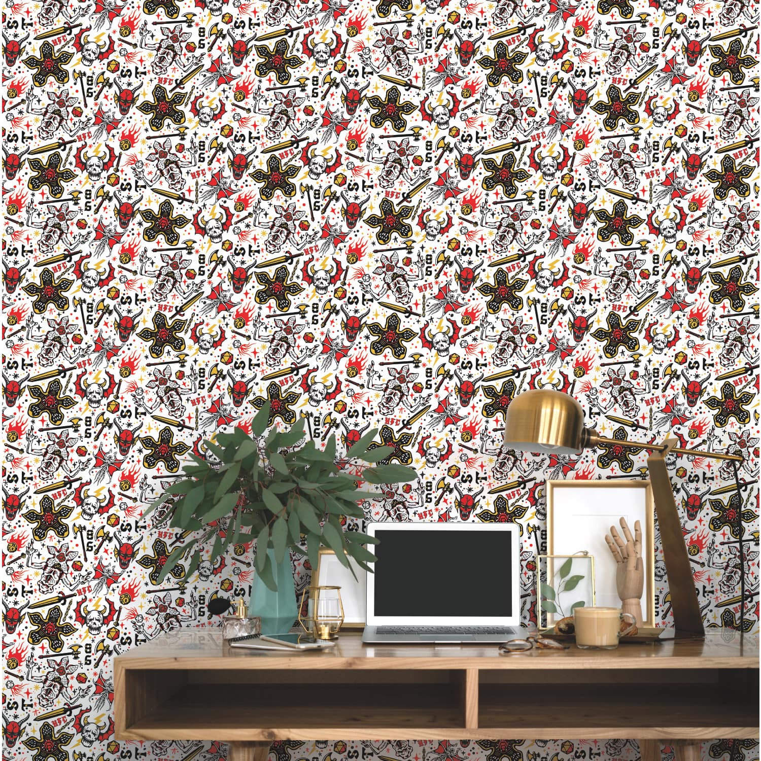 RoomMates Stranger Things Hellfire Club Red Peel & Stick Wallpaper