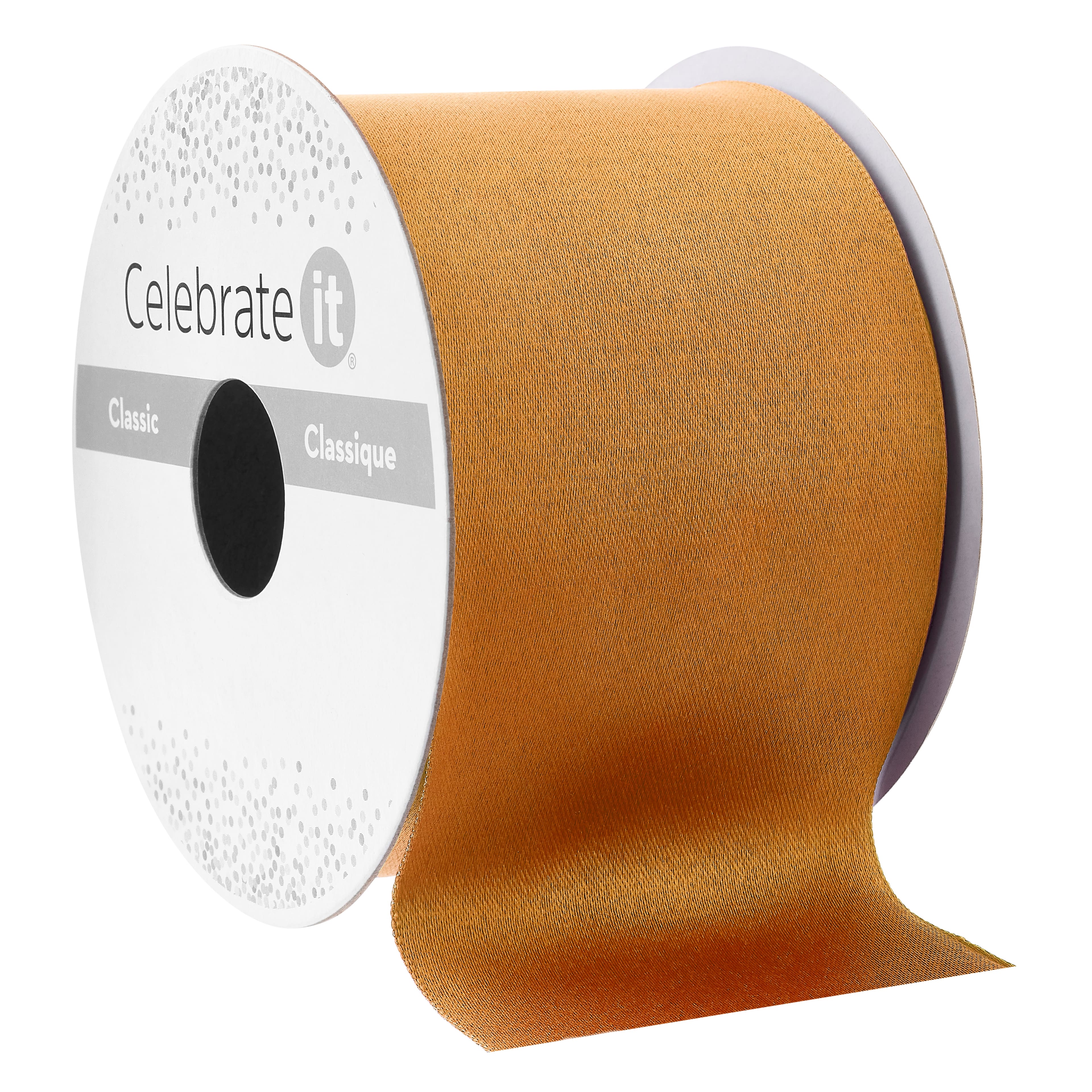 Ruban en satin avec fil de fer, 6,3 cm x 9,1 m de Celebrate It Classique