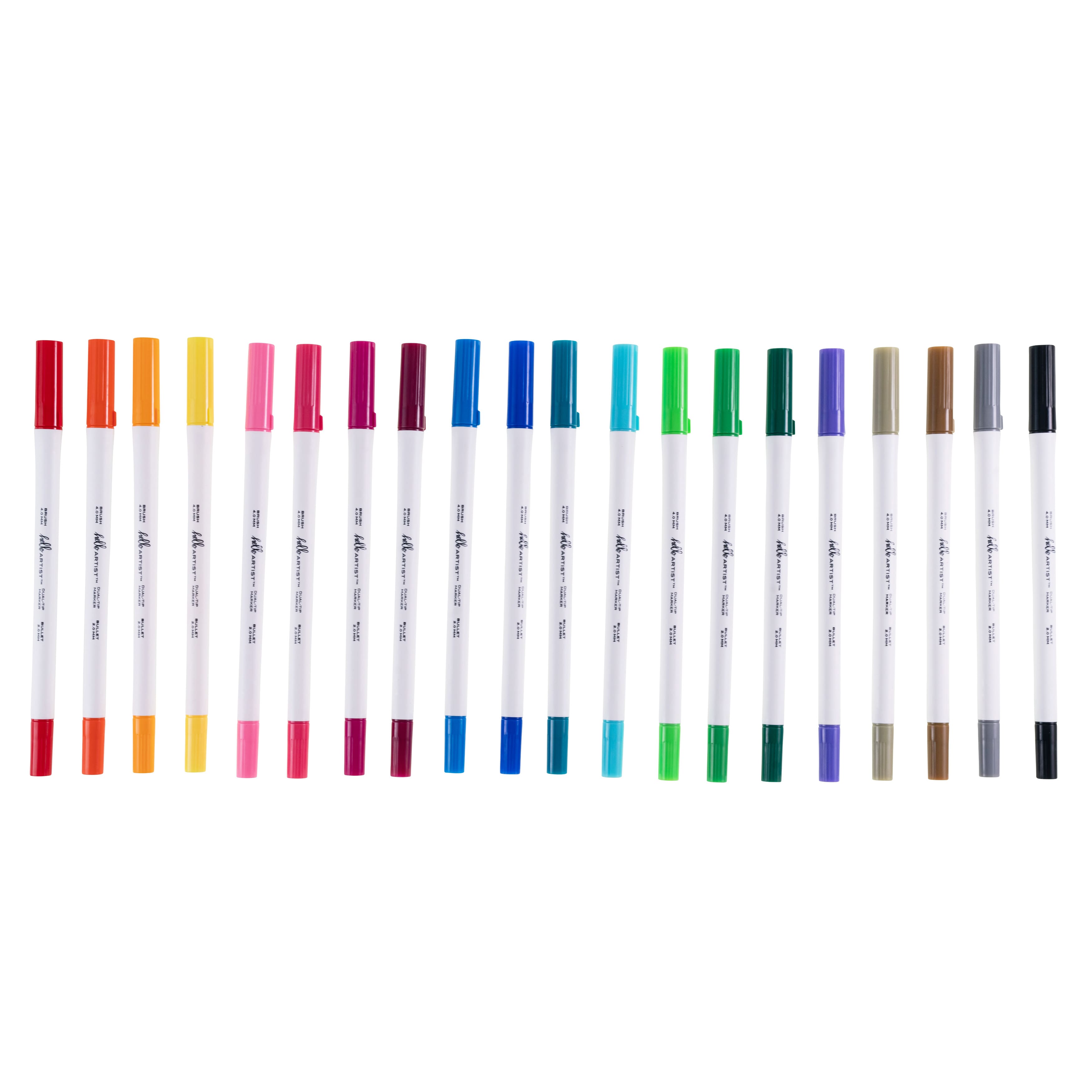 Hello, Artist!&#x2122; 20-Piece Dual Brush Marker Set