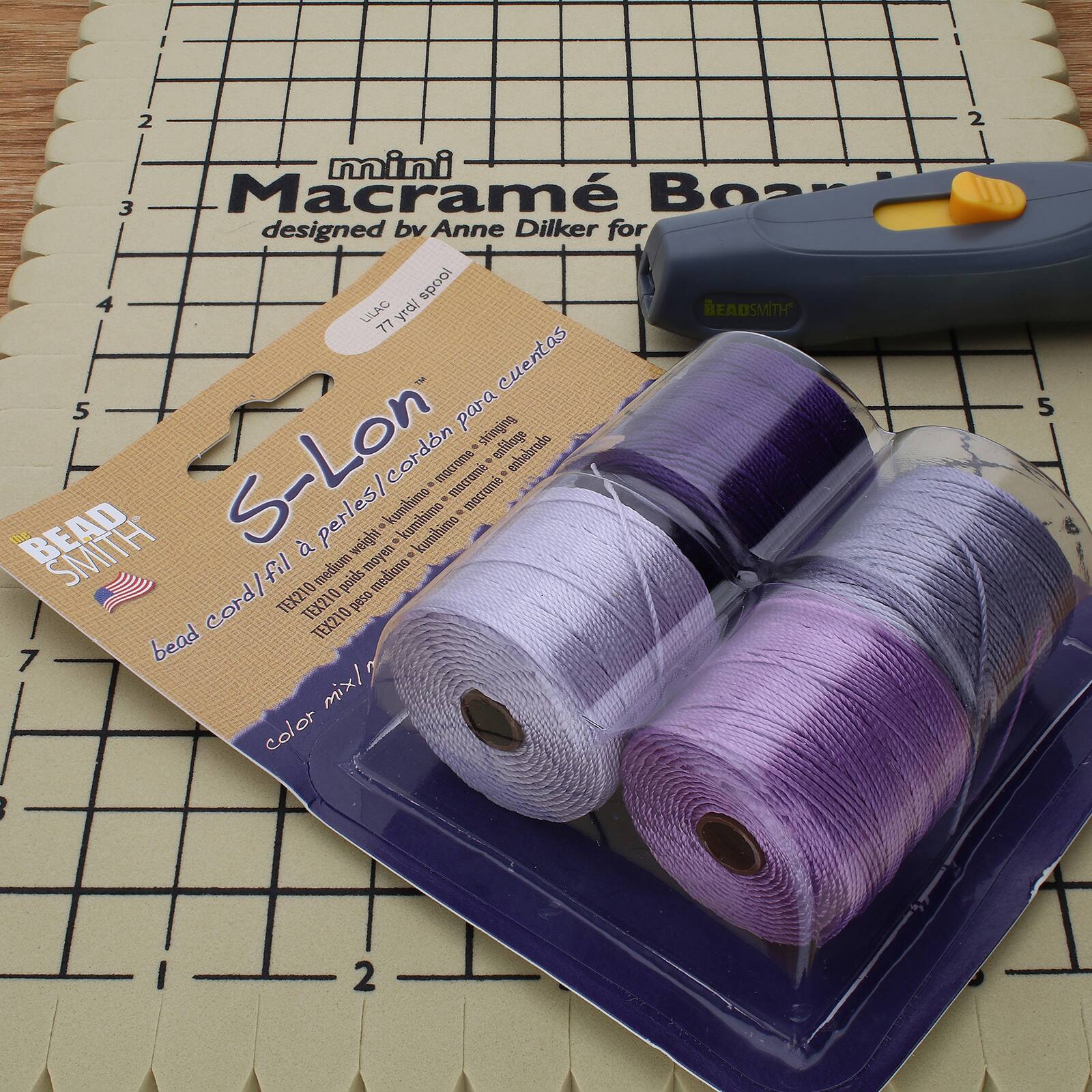 The Beadsmith® S-Lon™ 0.5mm Lilac Bead Cord Mix