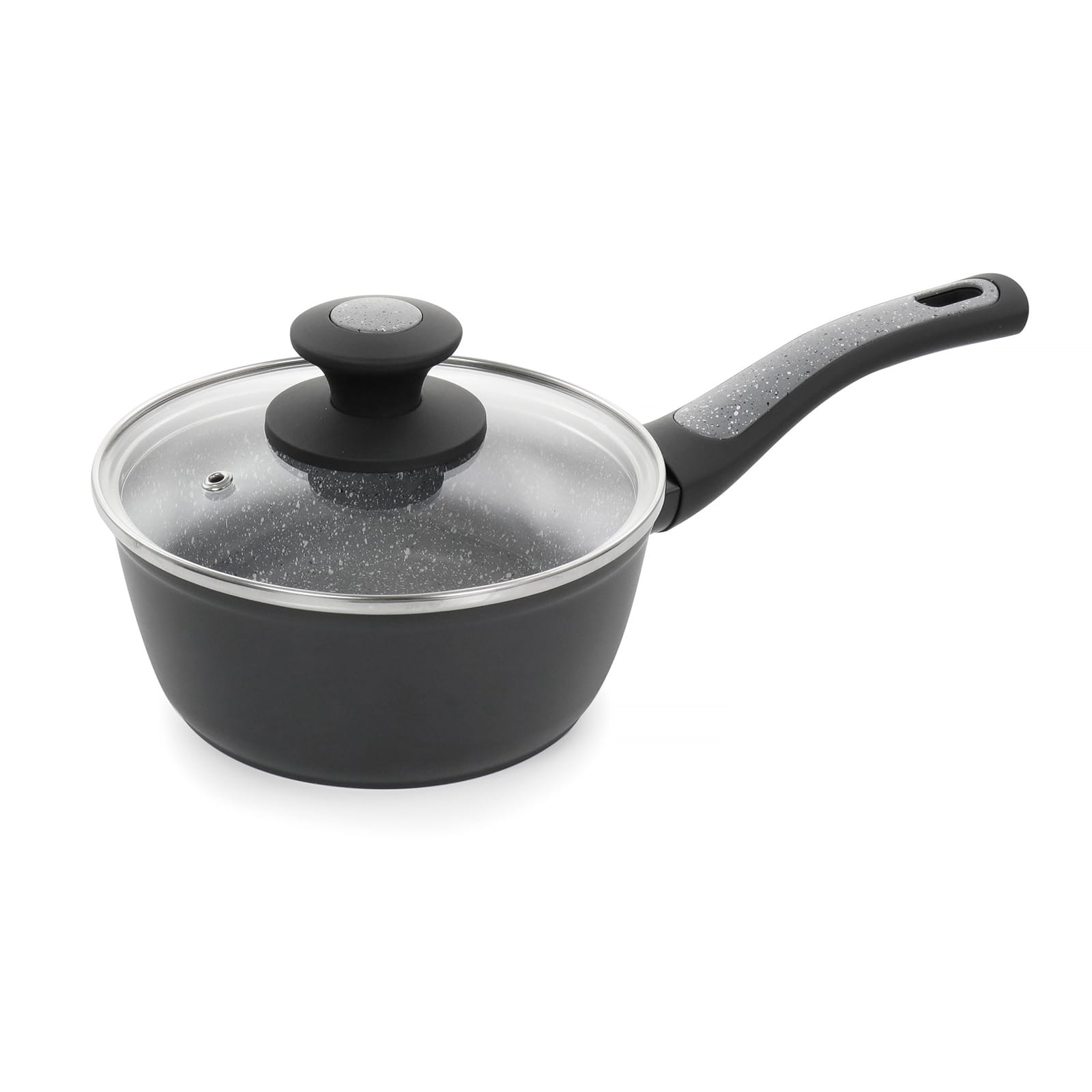 Oster 10-Piece Black and Gray Speckle Nonstick Aluminum Cookware Set