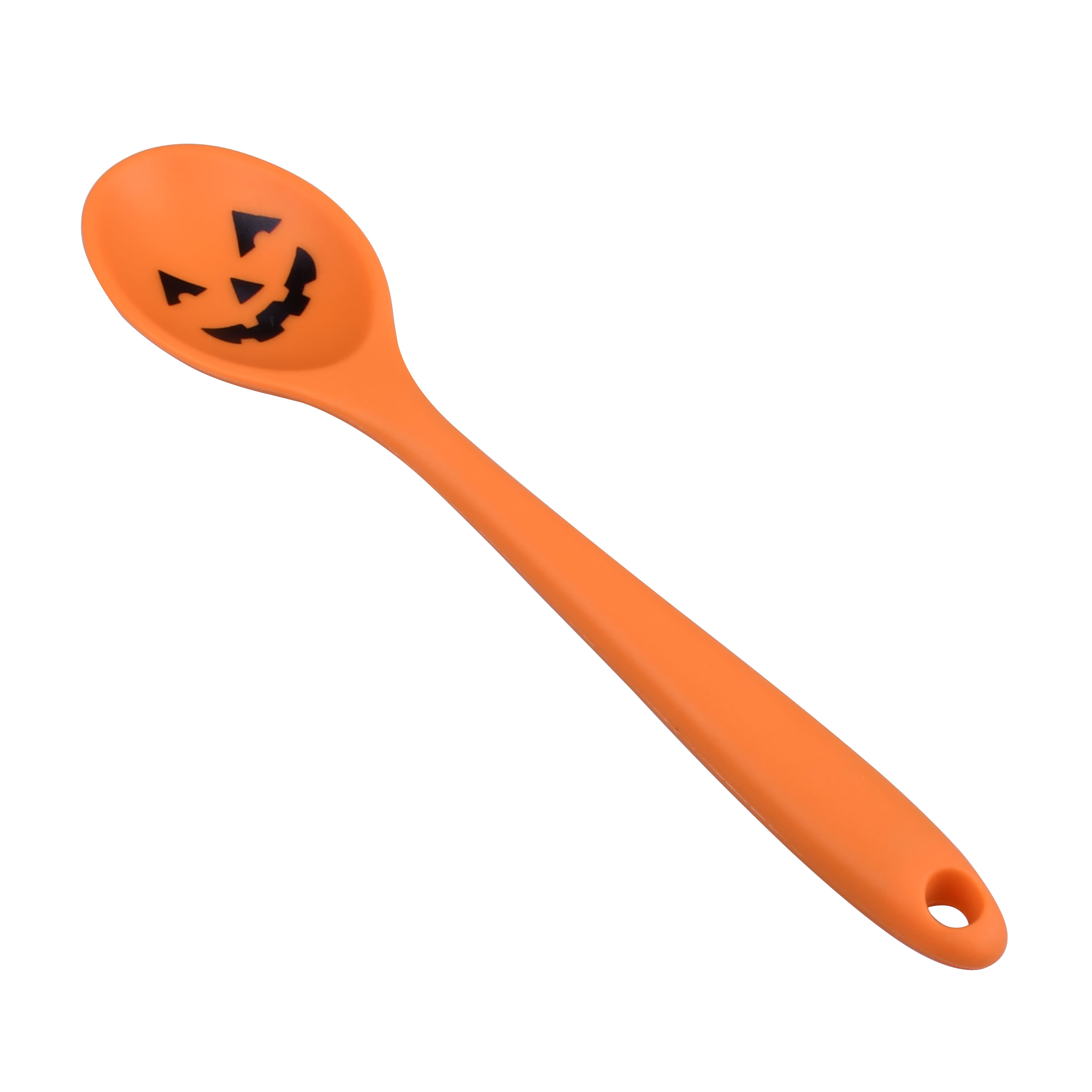 Mini Orange Jack-o&#x27;-Lantern Silicone Spoon by Makery&#x2122;