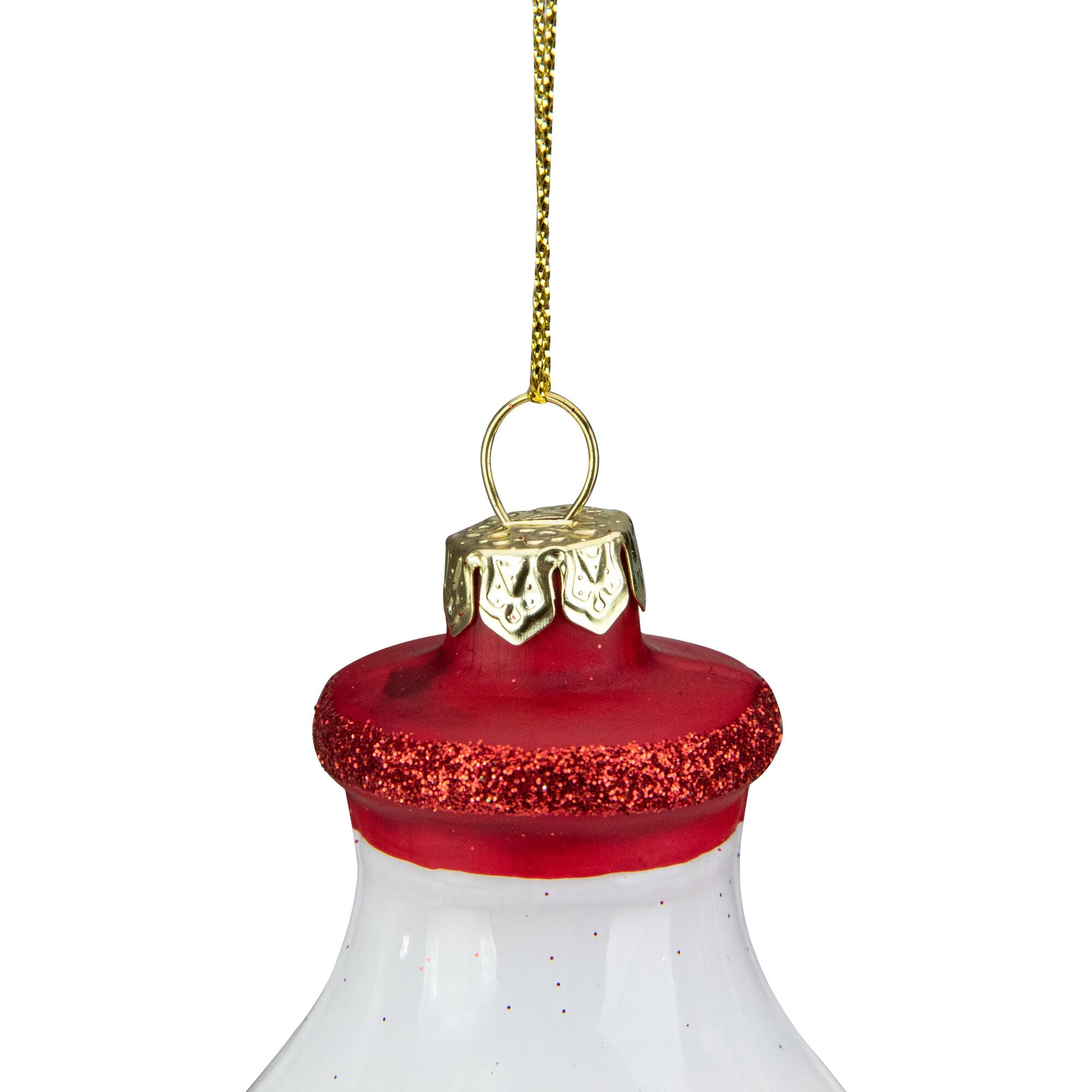 4.5&#x22; Farm Fresh Milk Glass Bottle Ornament