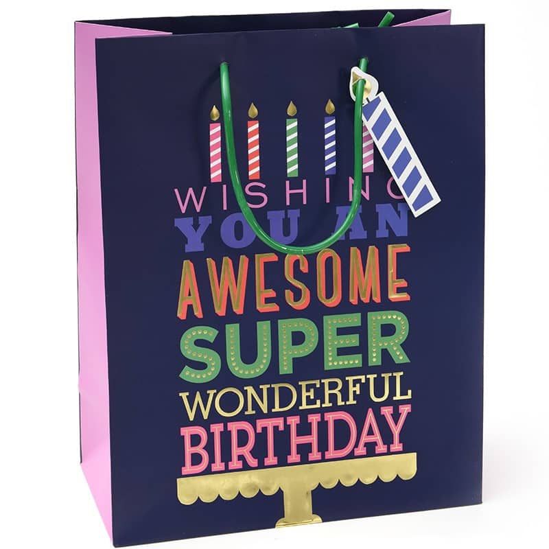 Medium Awesome Super Wonderful Birthday Gift Bag Michaels