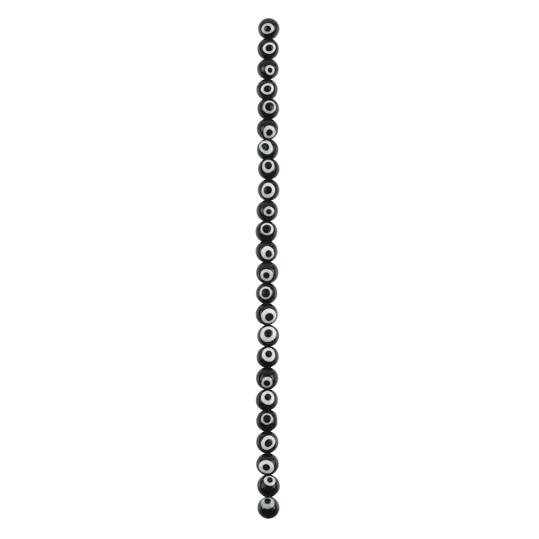 Lampwork Glass Round Evil Eye Beads, 8mm by Bead Landing&#x2122;
