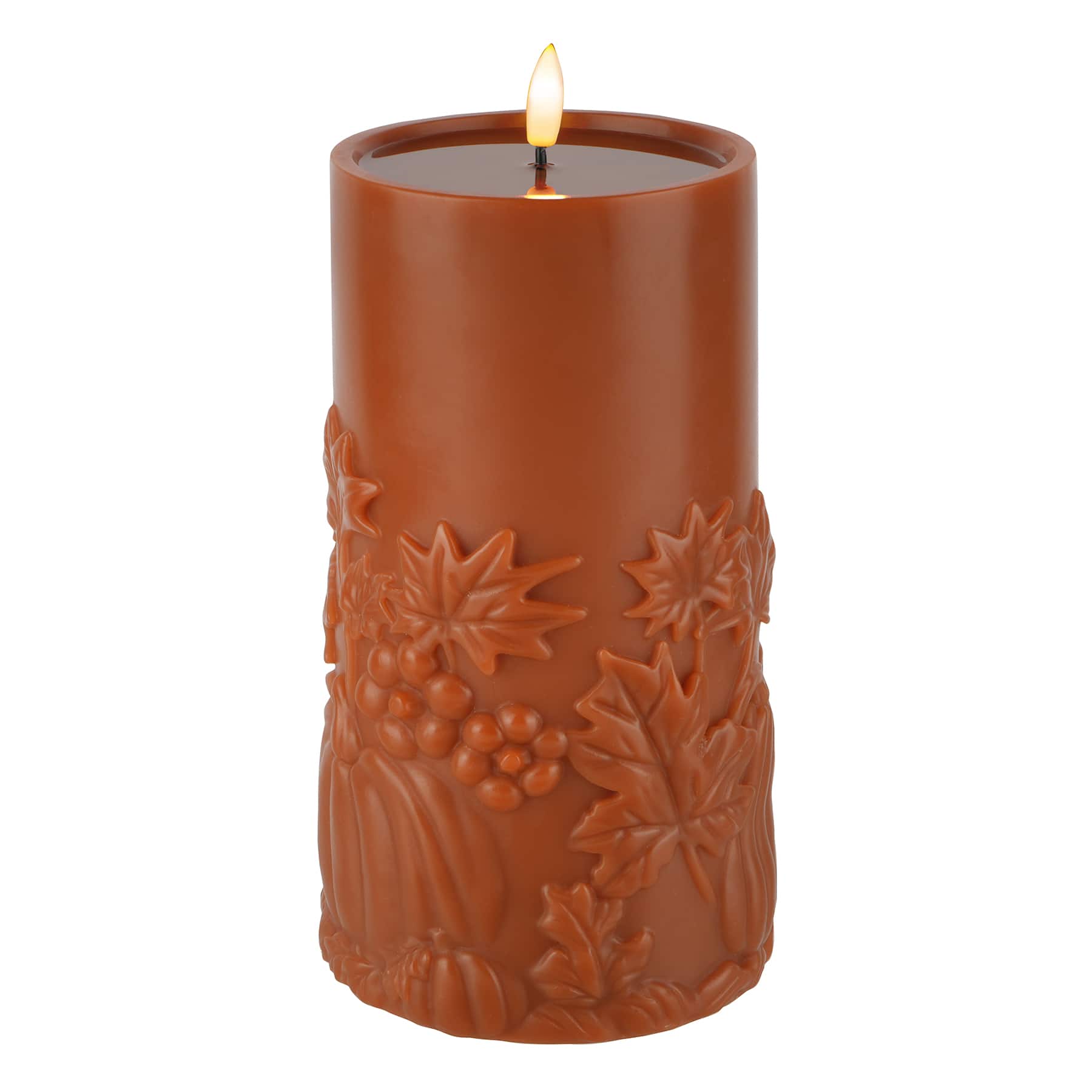 8&#x22; Fall Leaf LED Pillar Candle by Ashland&#xAE;