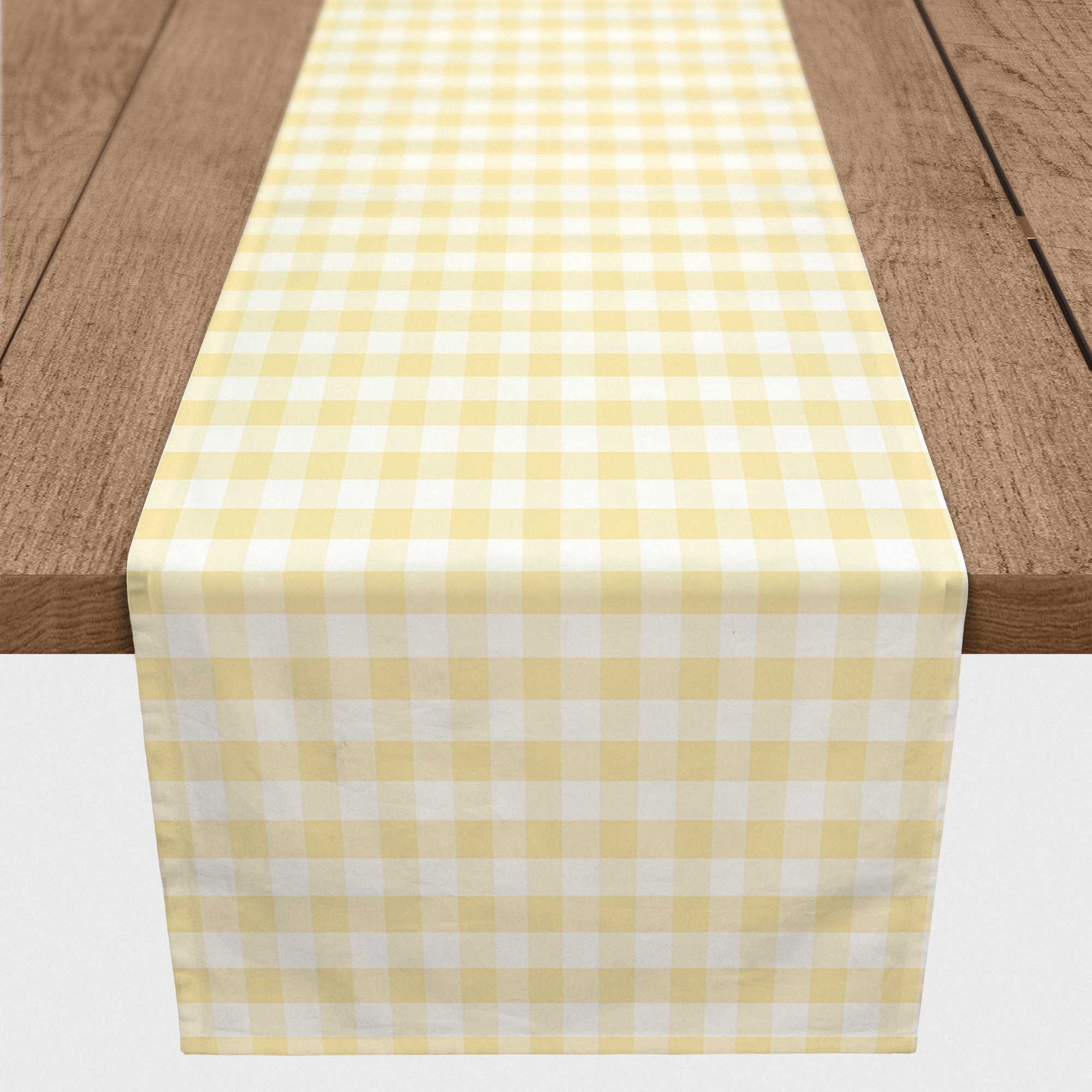 Yellow Buffalo Check 16&#x22; x 72&#x22; Cotton Twill Runner