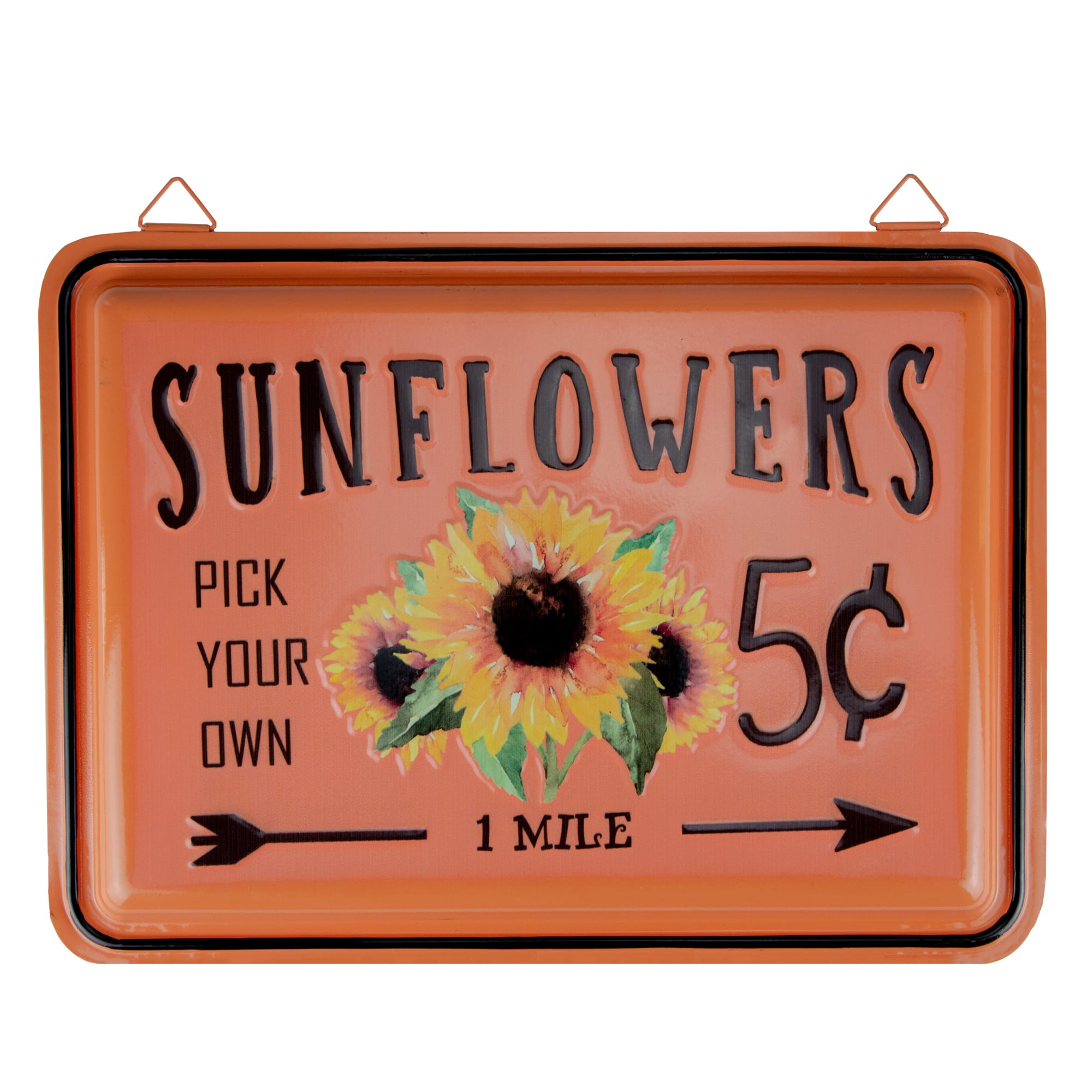 Fall Harvest Orange Sunflowers Wall Sign
