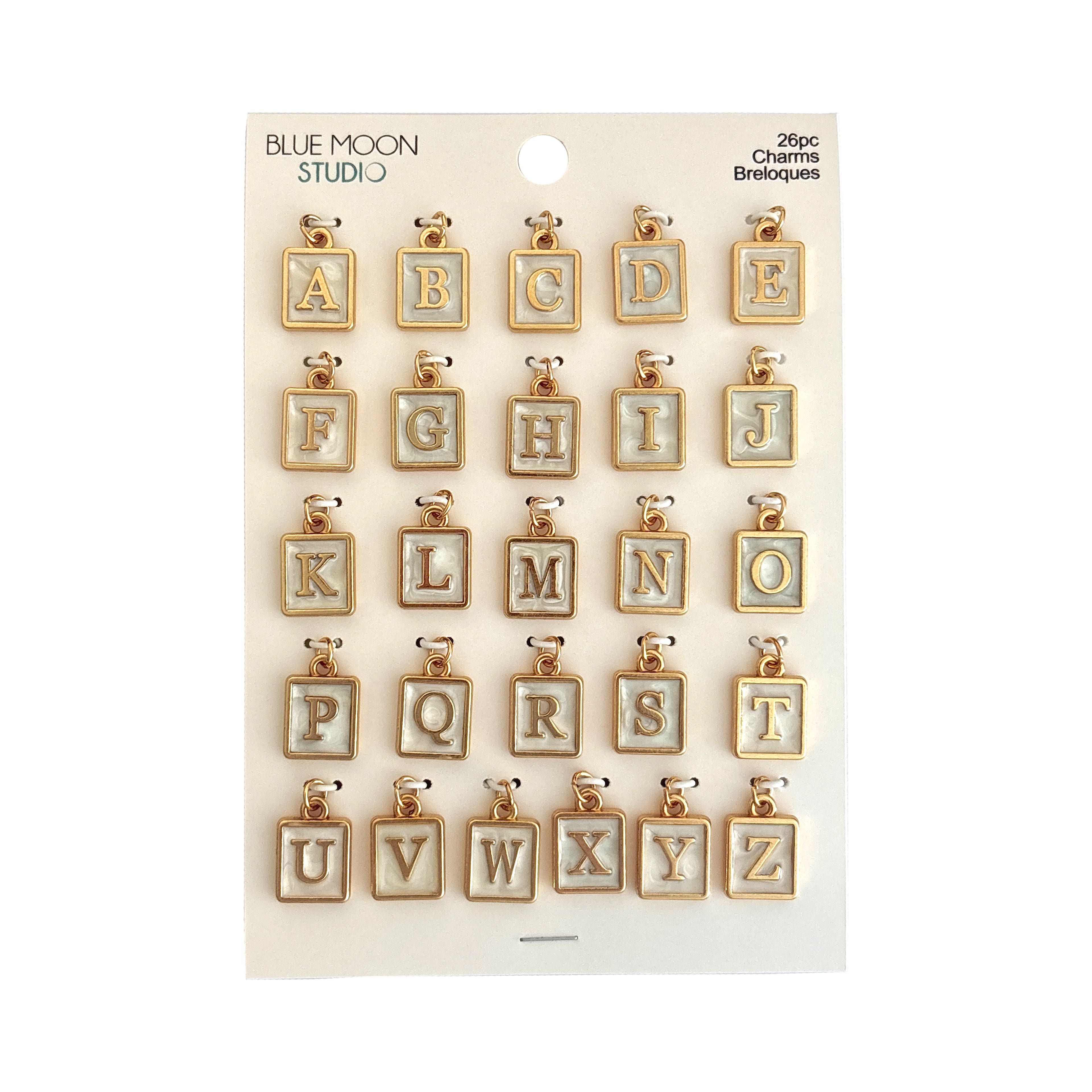 104PCS Letter Charms for Jewelry Making Charm for Bracelet Initial Charms Double Sided Alphabet Charms for Necklace Bracelet Jewelry Making