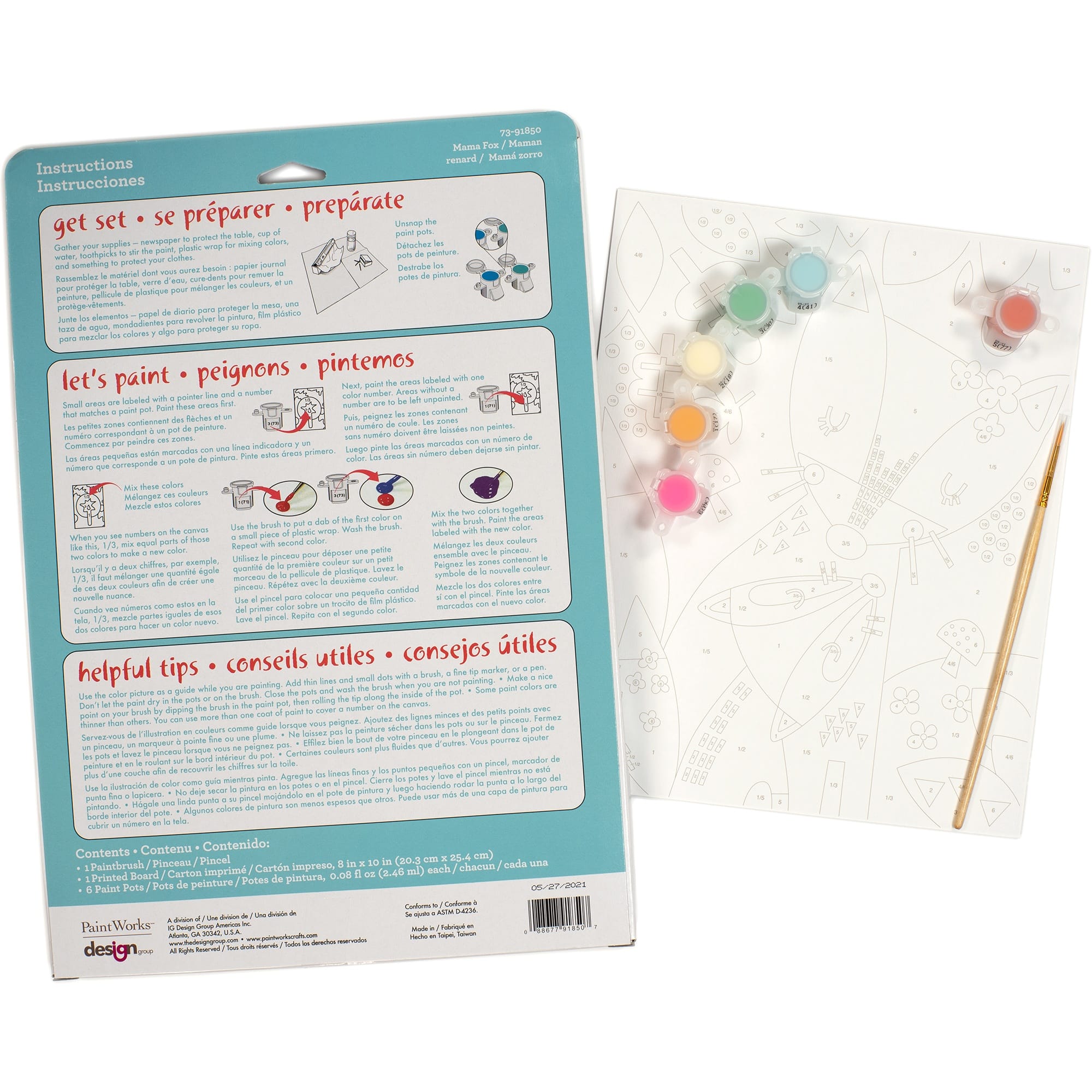 PaintWorks&#x2122; Mama Fox Paint by Number Kit