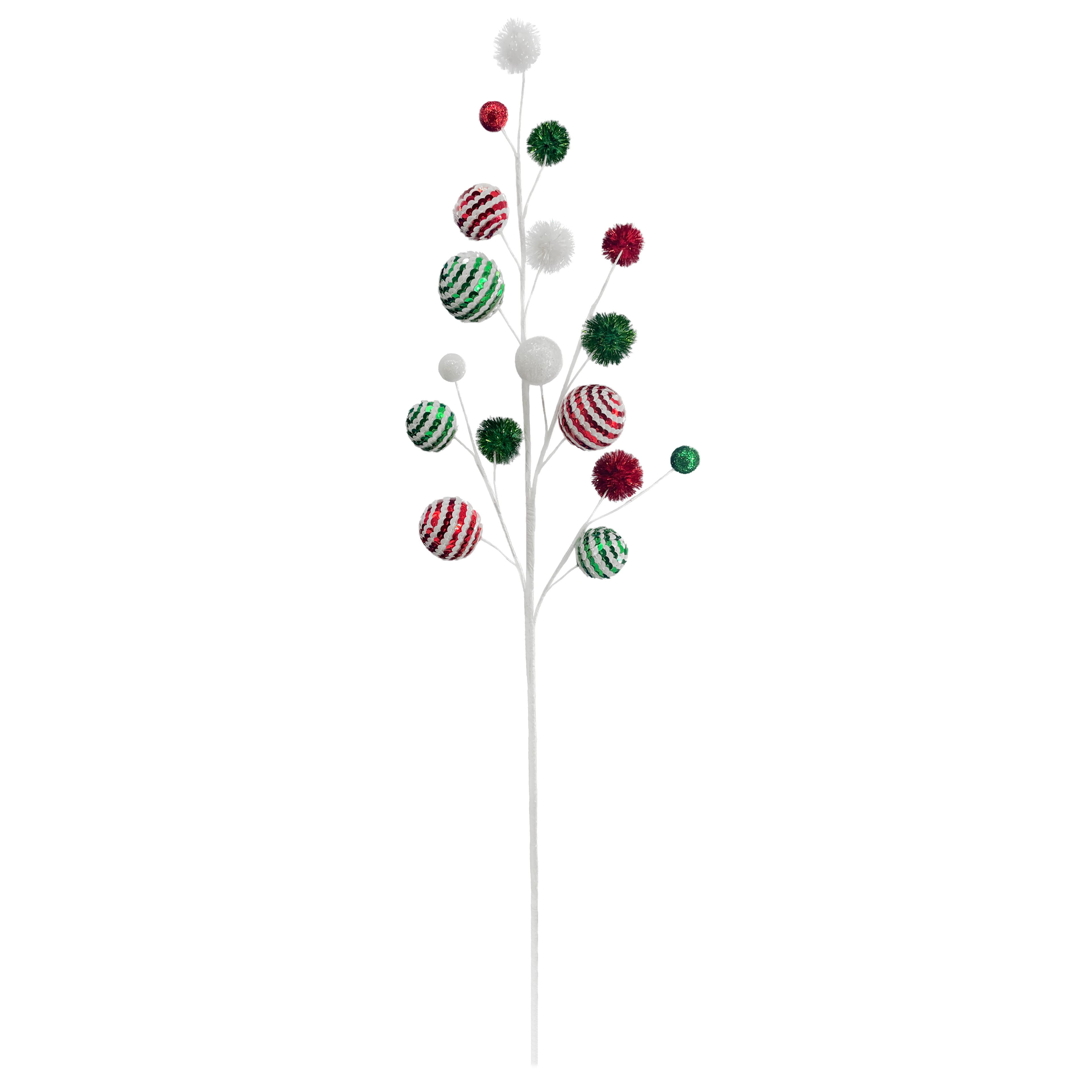 28&#x22; Red &#x26; Green Mini Ornament Stem by Ashland&#xAE;