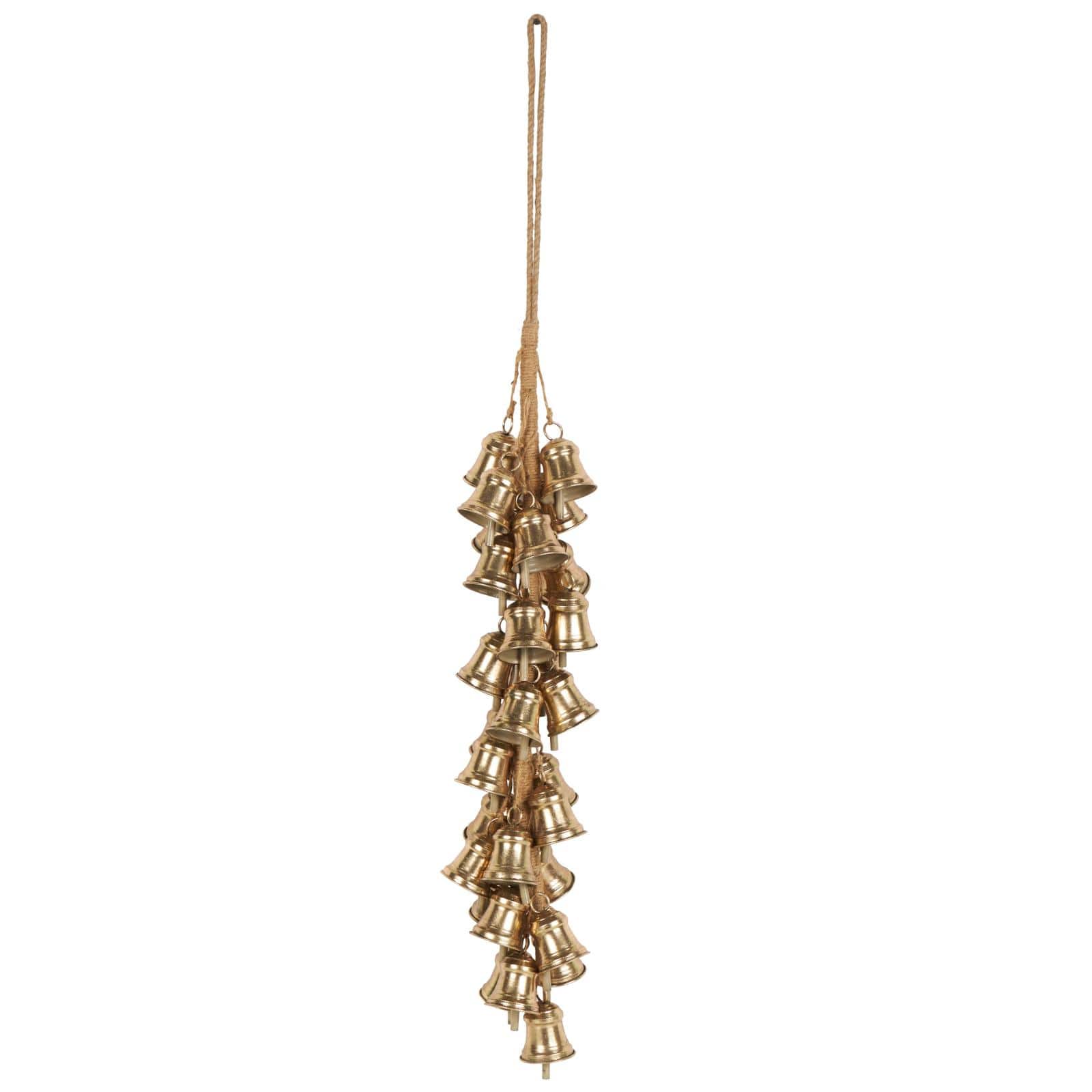 47" Gold Metal Cascading Cluster Decorative Bells