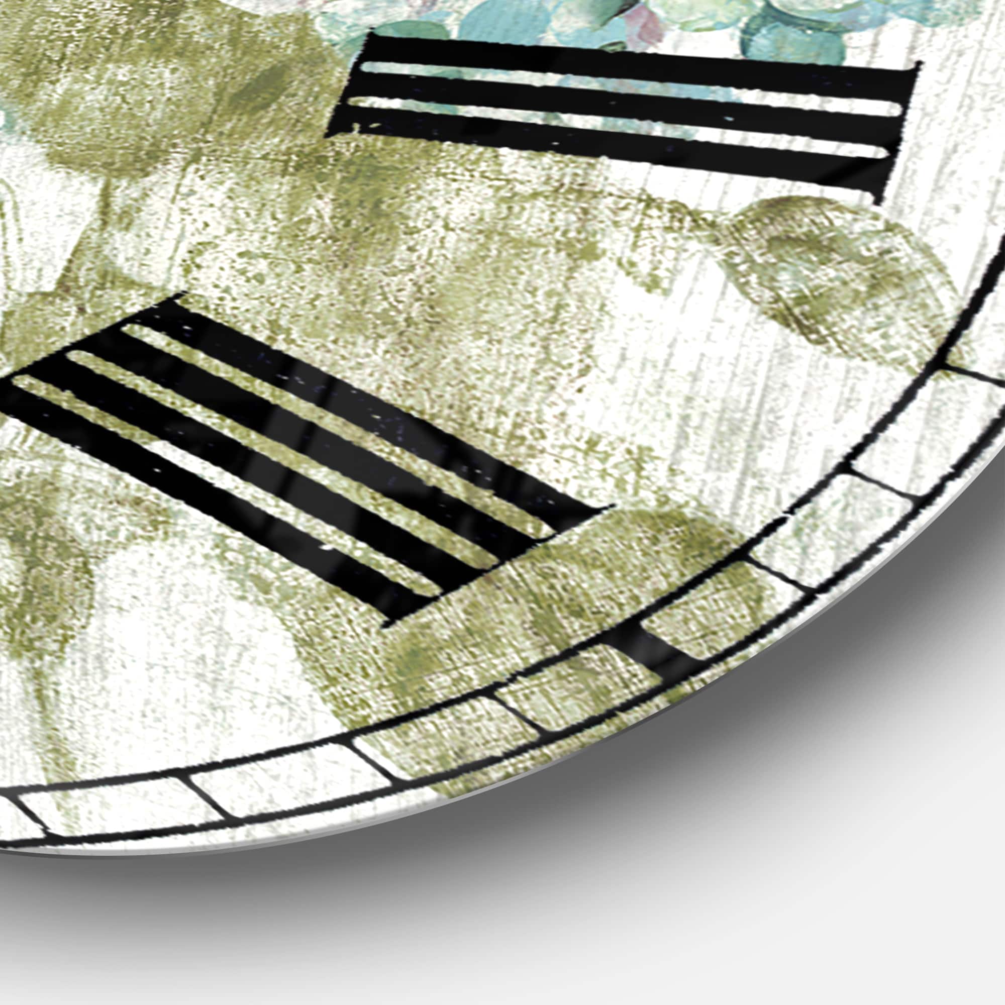 Designart 'Red And Blue Vibrant Hydrangea Flowers Farmhouse Wall Clock