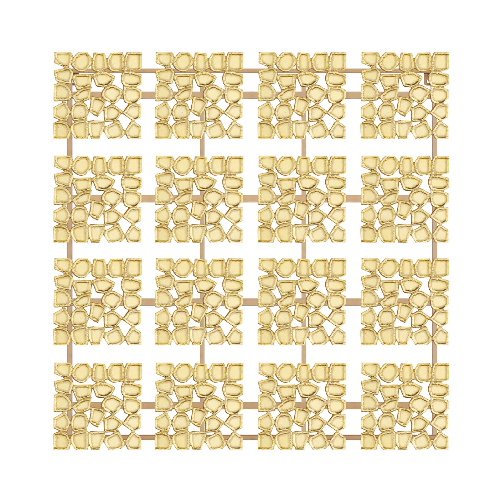 Gold Aluminum Contemporary Wall Decor, 43" x 42"
