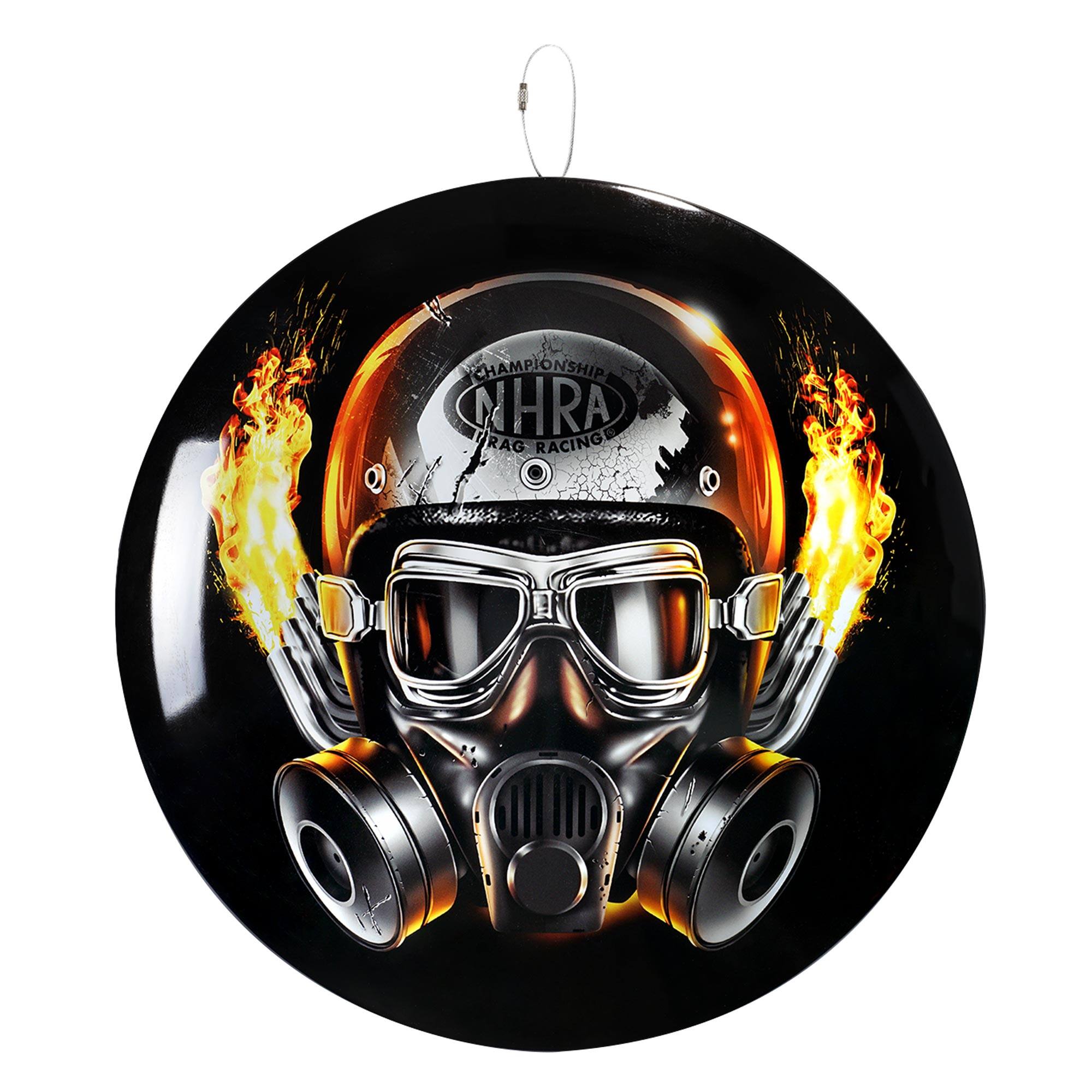 NHRA® Gas Mask Dome Metal Wall Sign