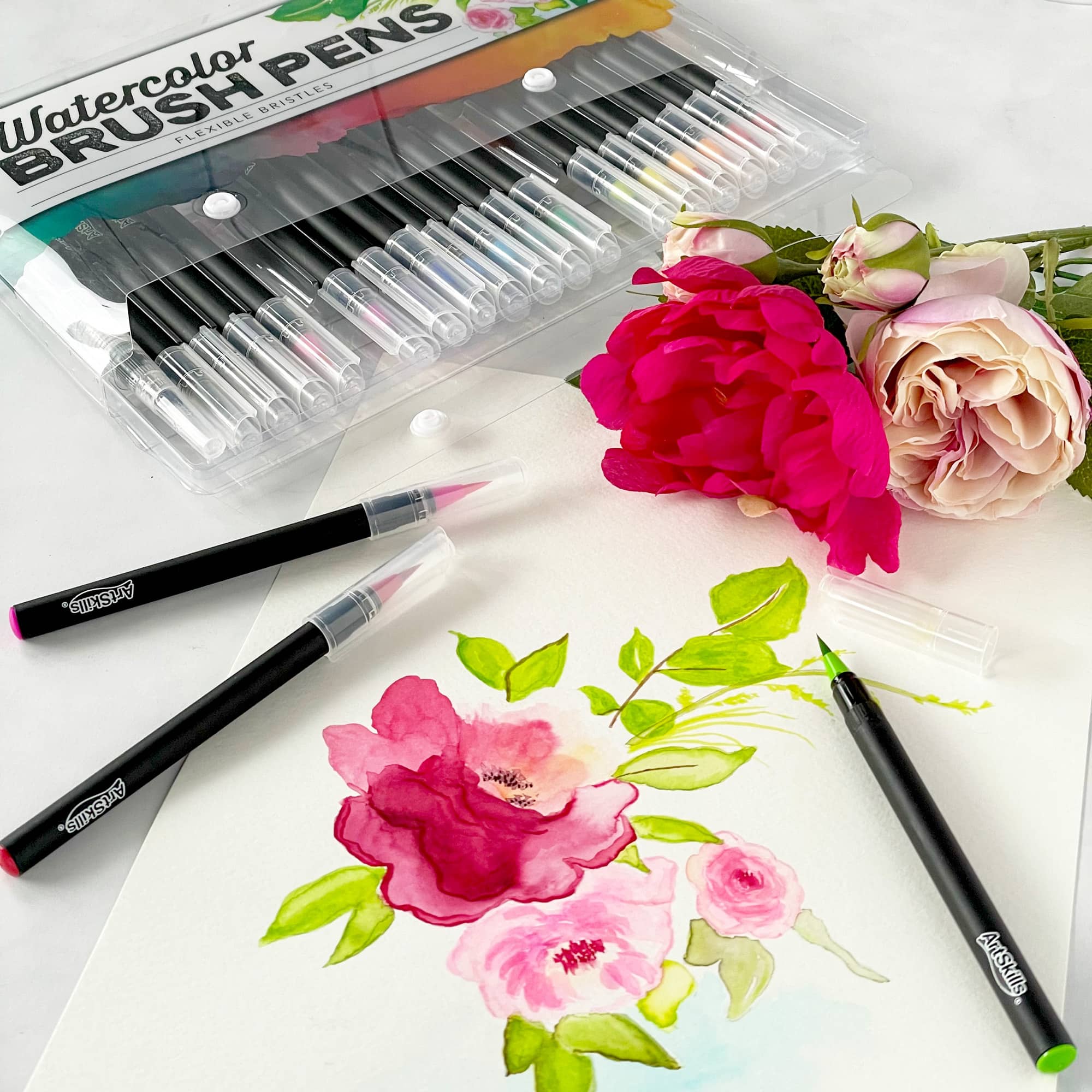 ArtSkills® Watercolor Brush Pens with Water Brush