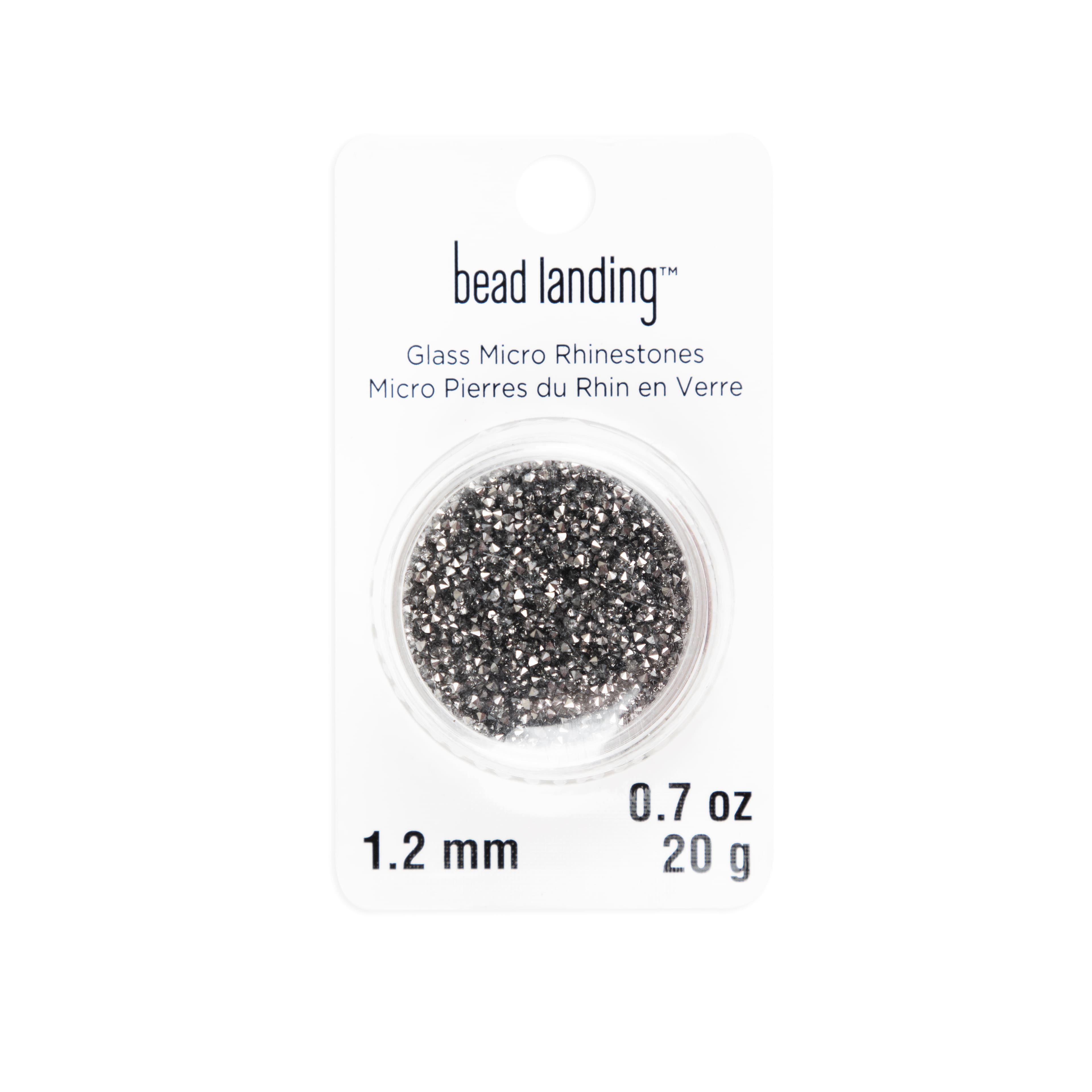 12 Pack: 1.2mm Glass Micro Rhinestones by Bead Landing&#x2122;, 0.7oz.