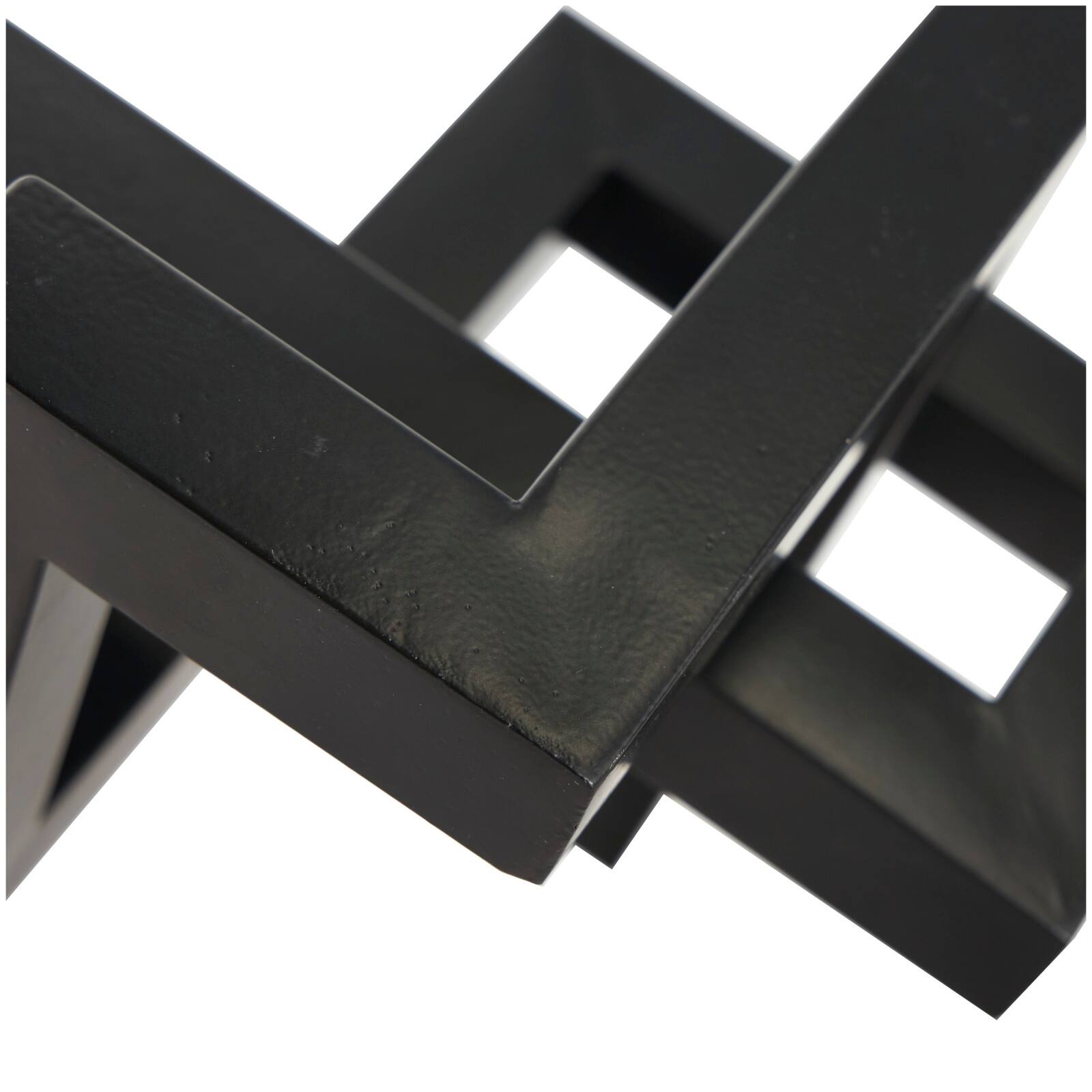 13.5" Iron Geometric Abstract Shaped Sculpture Décor