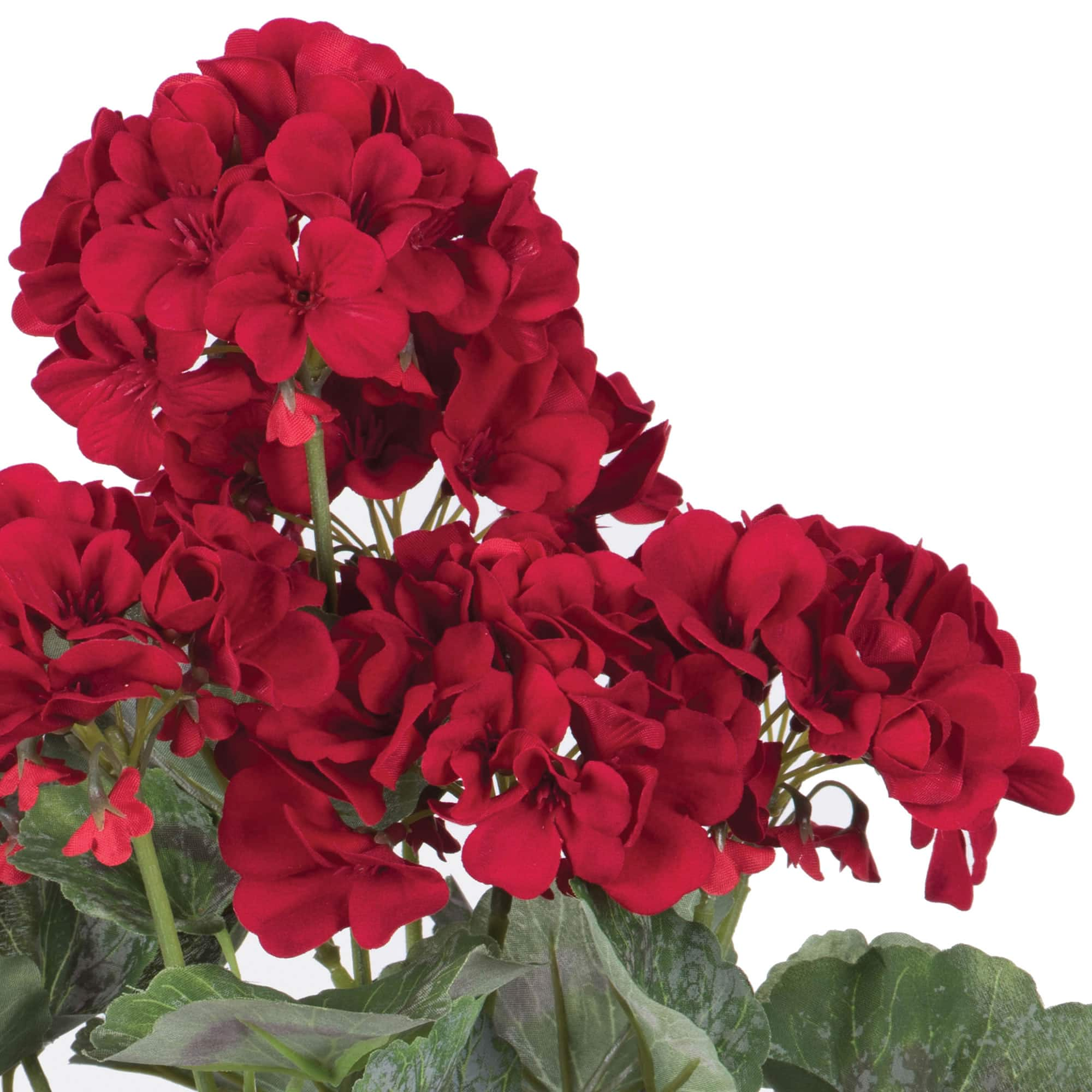 Artificial Red Geranium Bush