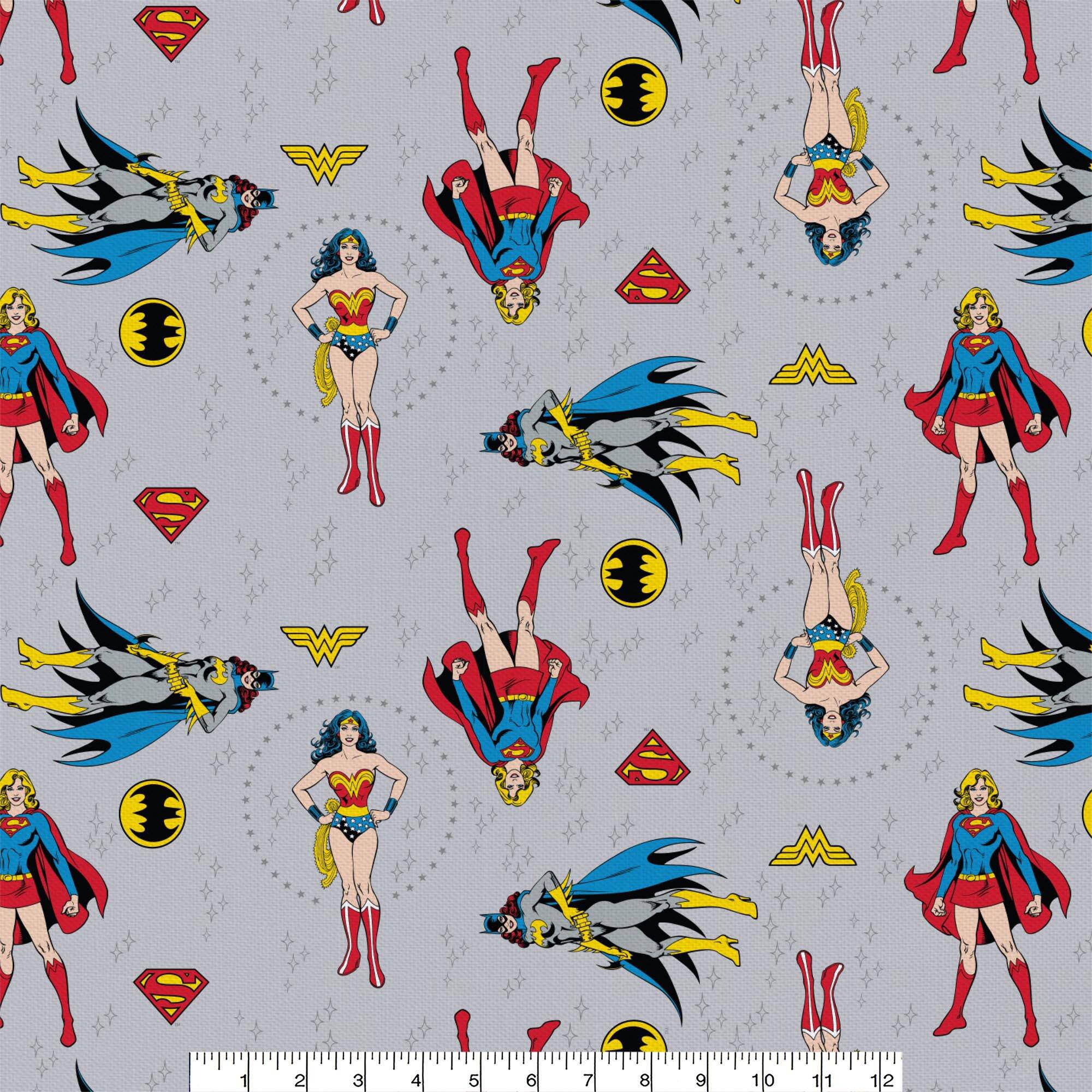 Camelot Fabrics DC Comics Heroines Cotton Bundle, 4ct.