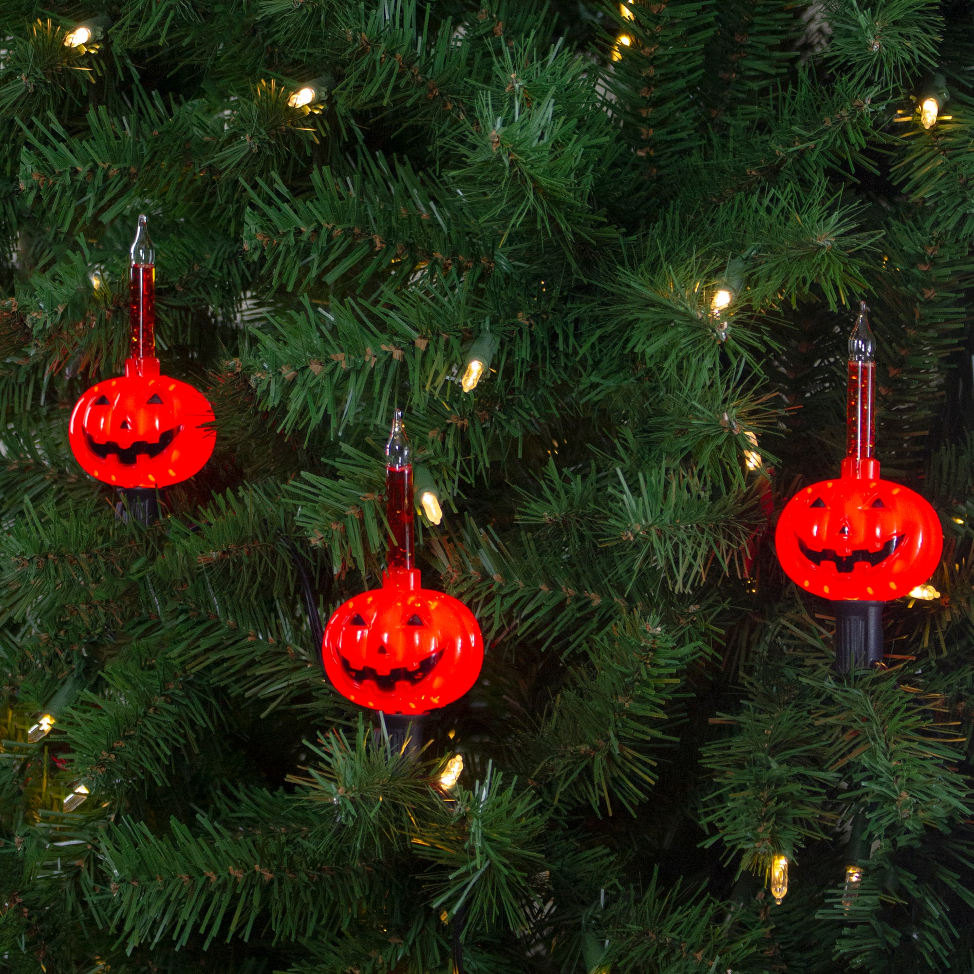7ct. Jack O&#x27; Lantern Halloween Bubble Lights